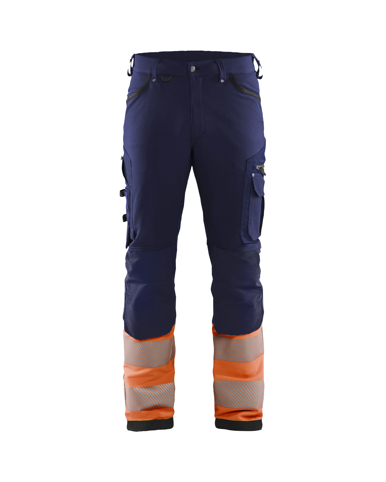 Blåkläder High vis buks 4-vejs stretch - Marineblå/High Vis Orange [8953] / C44
