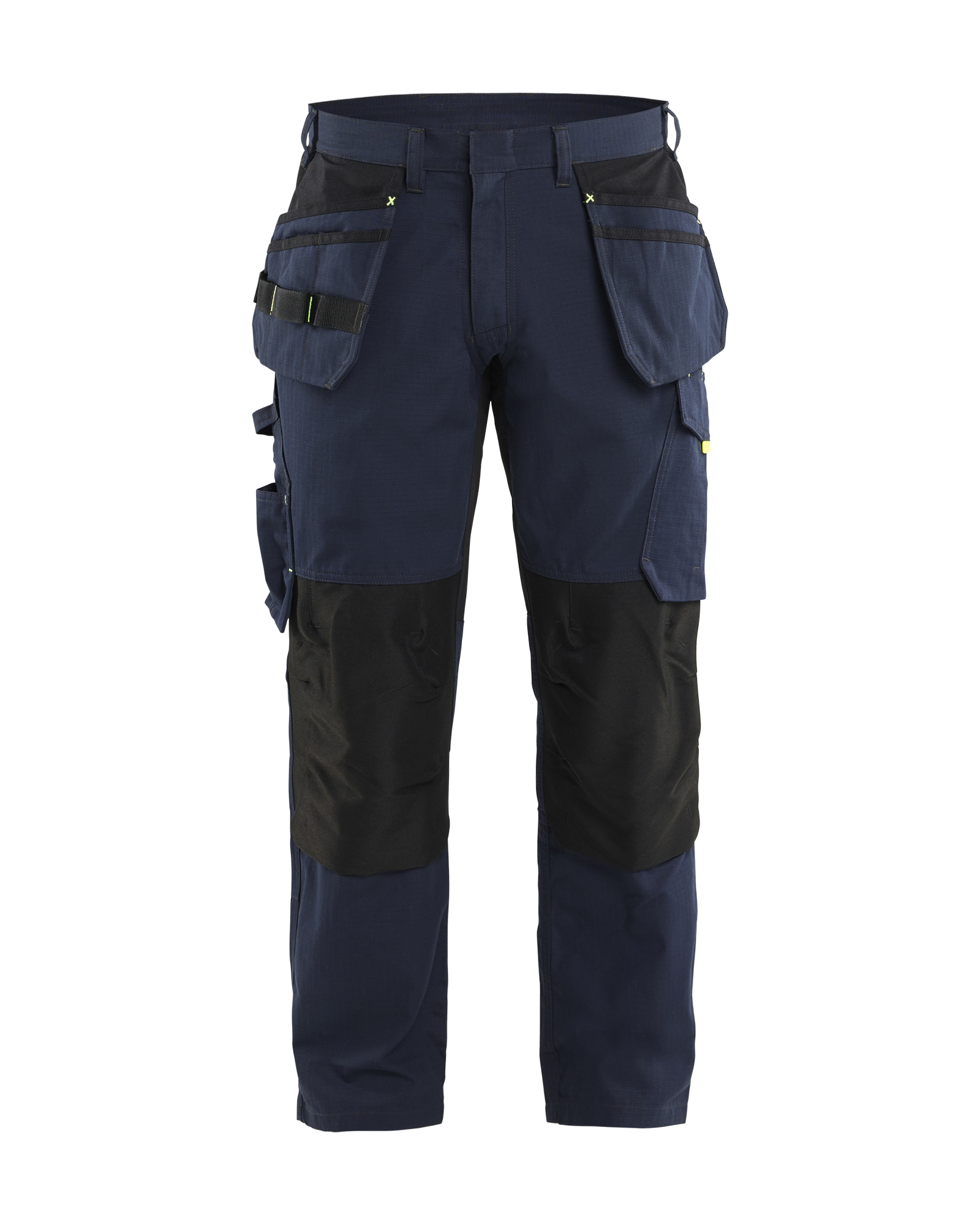 Blåkläder Servicebuks med Stretch og Værktøjslommer - Mørk Marineblå/High Vis Gul [8633] / C44