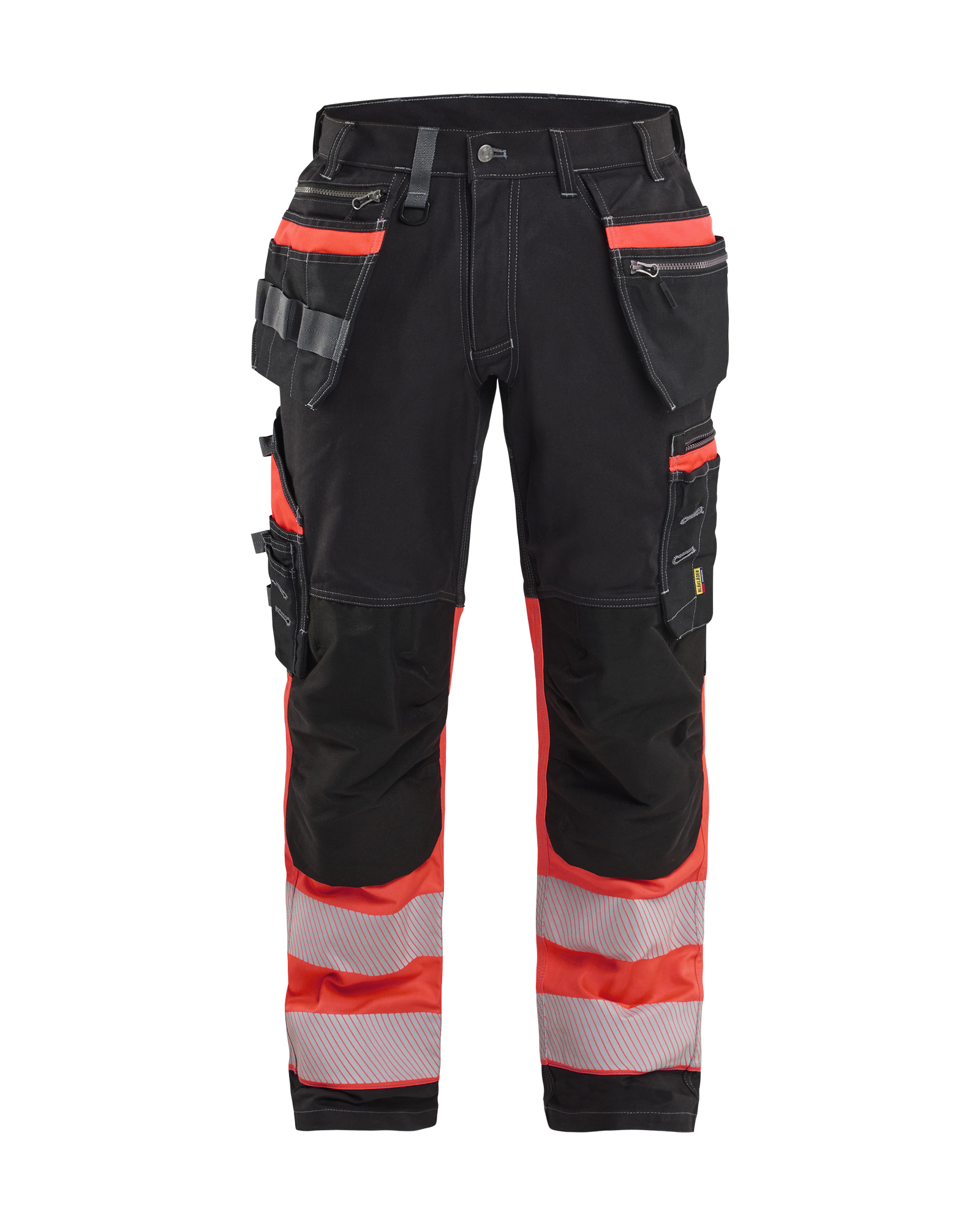 Blåkläder High Vis Buks med stretch - Sort/High Vis Rød [9955] / C44