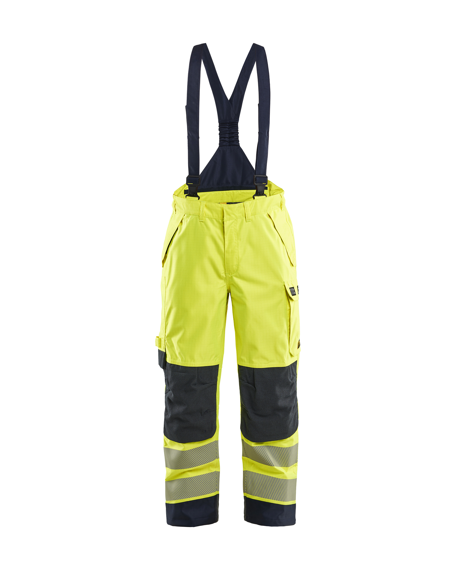 Blåkläder Multinorm Skalbuks Inherent - High Vis Gul/Marineblå [3389] / XS