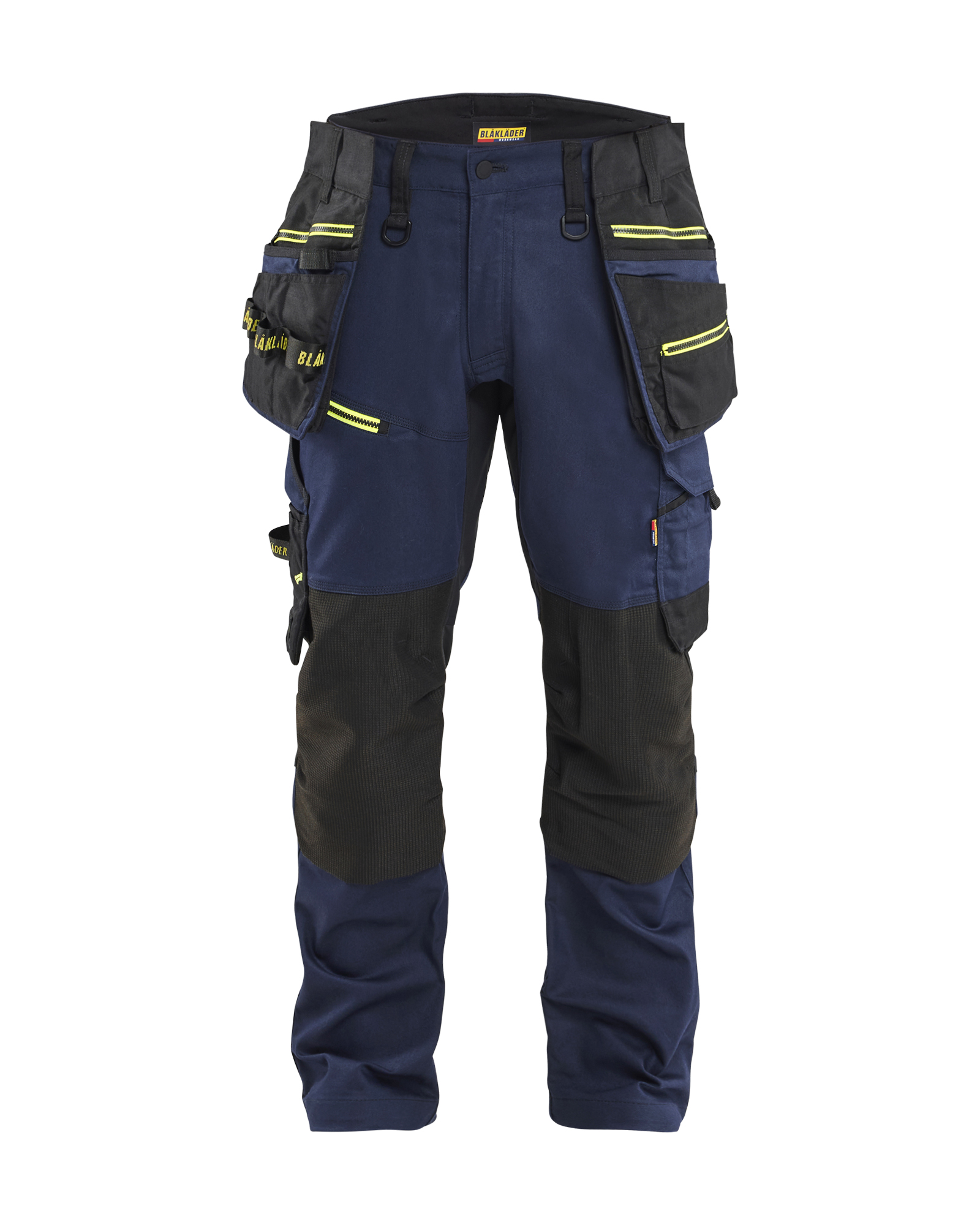 Blåkläder Striker Håndværkerbuks med Stretch - Mørk Marineblå/High Vis Gul [8633] / C44