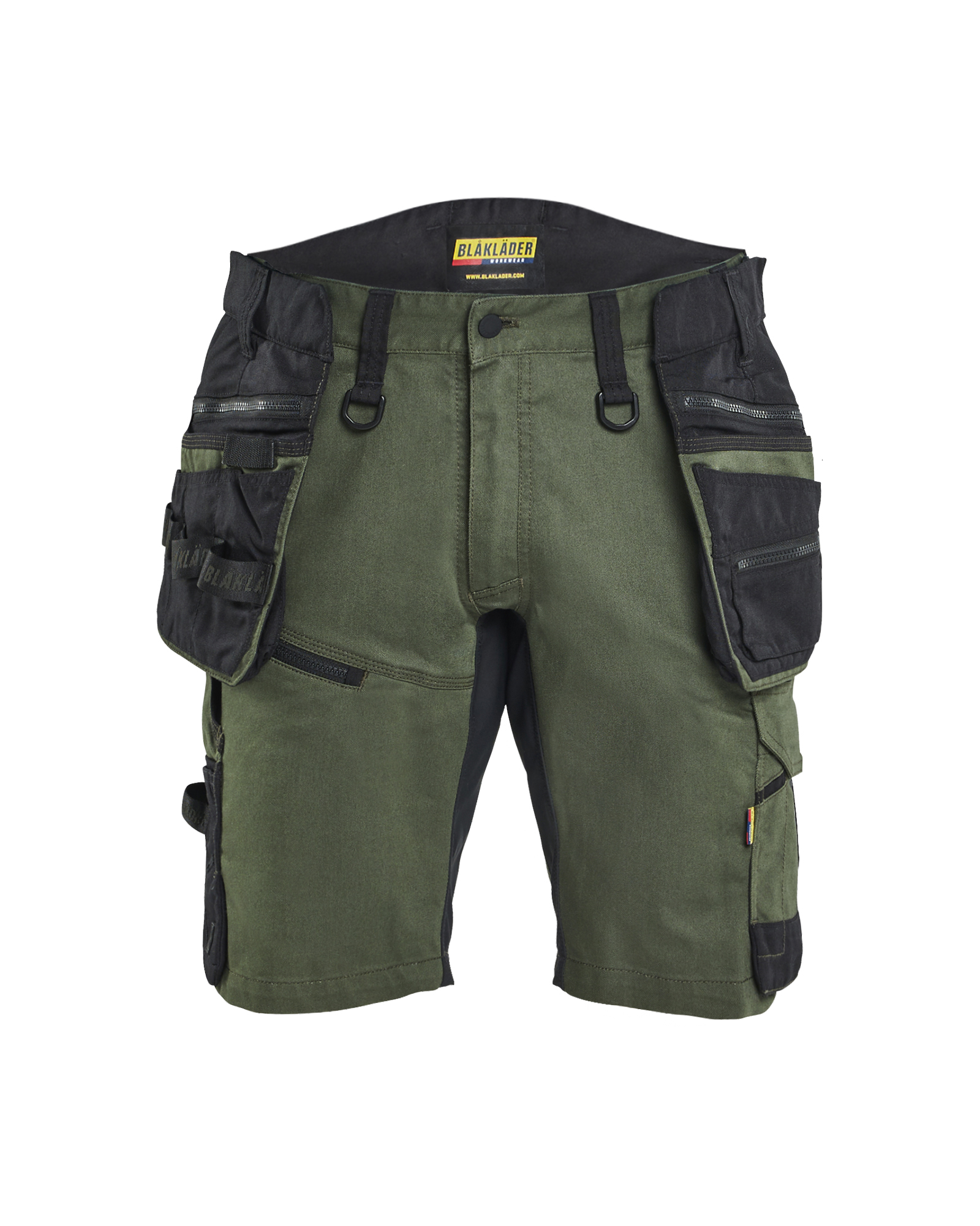 Blåkläder Striker Håndværkershorts med Stretch - Skovgrøn/Sort [4298] / C44