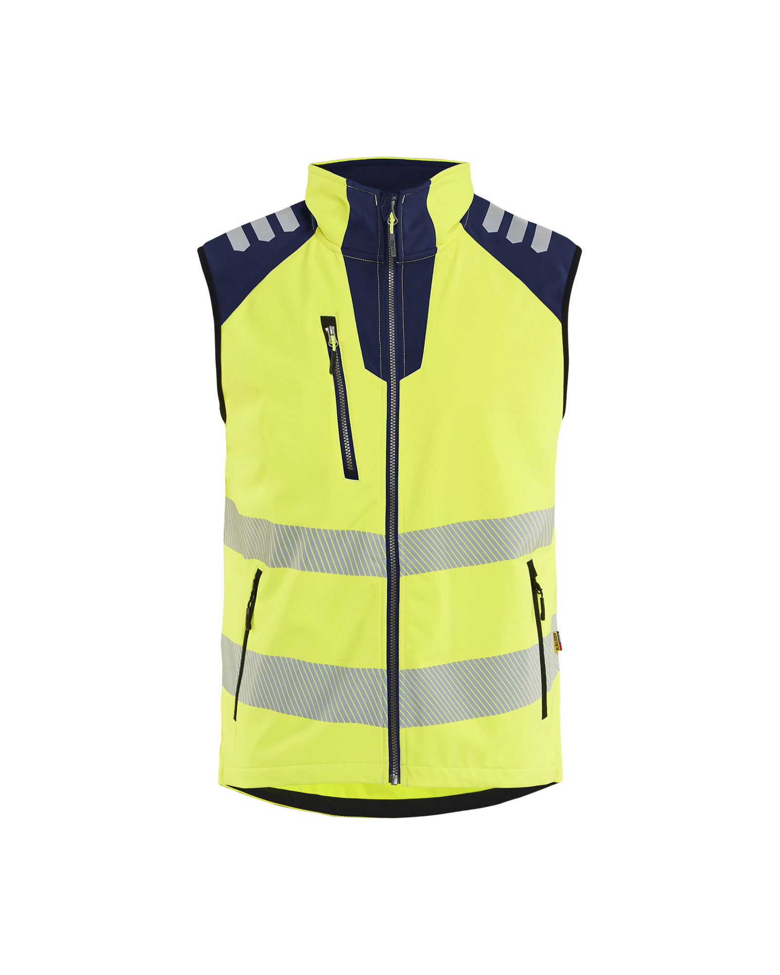 Blåkläder High Vis Softshell-Vest - High Vis Gul/Marineblå [3389] / XS