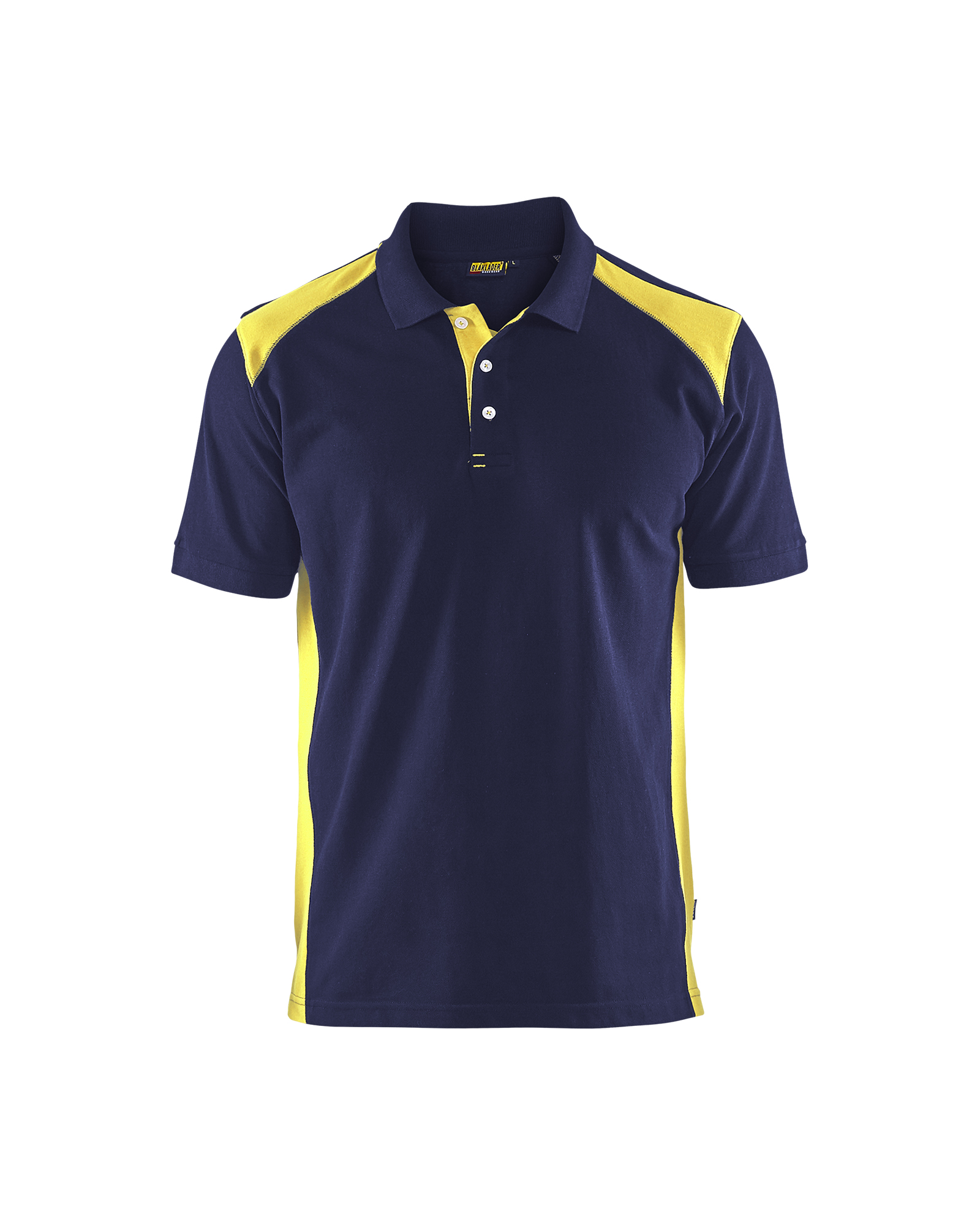 Blåkläder Poloshirt - Marineblå/High Vis Gul [8933] / XS