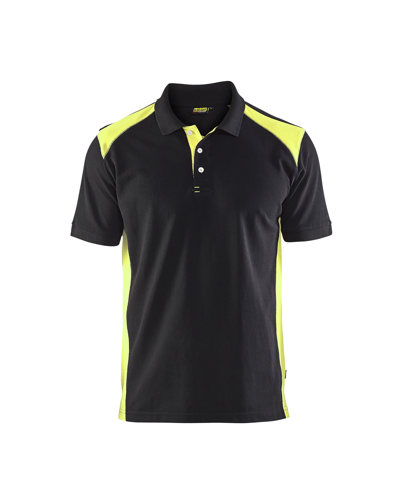 Blåkläder Poloshirt - Sort/High Vis Gul [9933] / XS