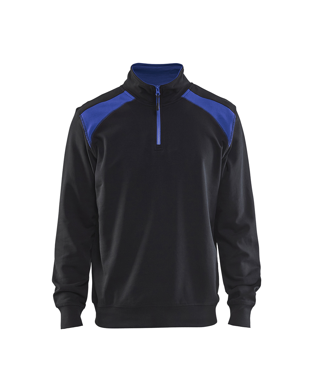 Blåkläder Sweatshirt half zip - Sort/Koboltblå [9985] / XS