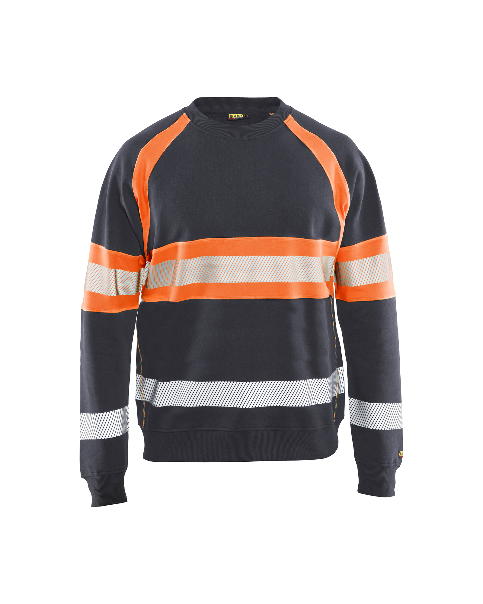 Blåkläder High Vis Sweatshirt - Mellemgrå/High Vis Orange [9653] / XS