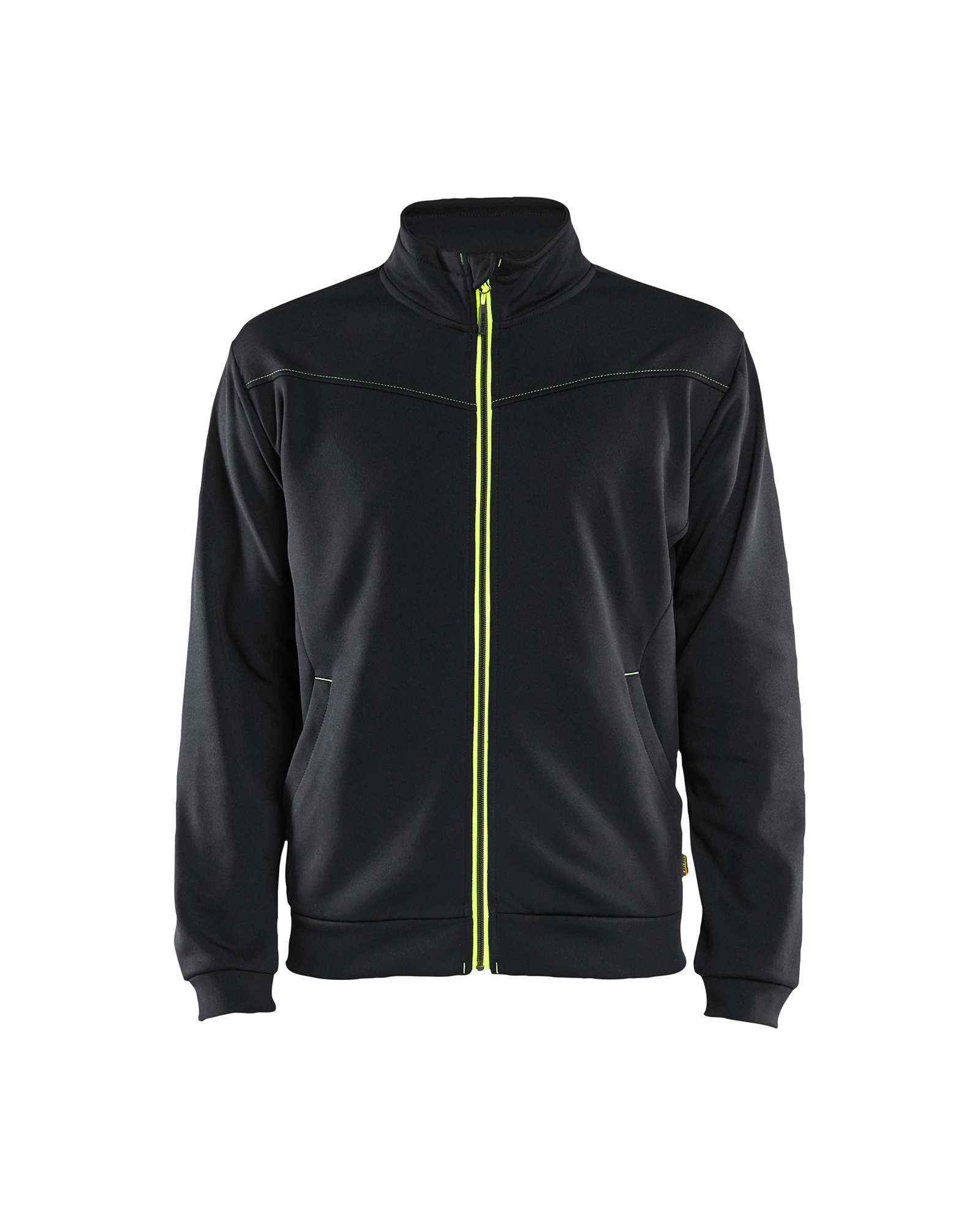 Blåkläder Sweatshirt full zip - Sort/High Vis Gul [9933] / XS