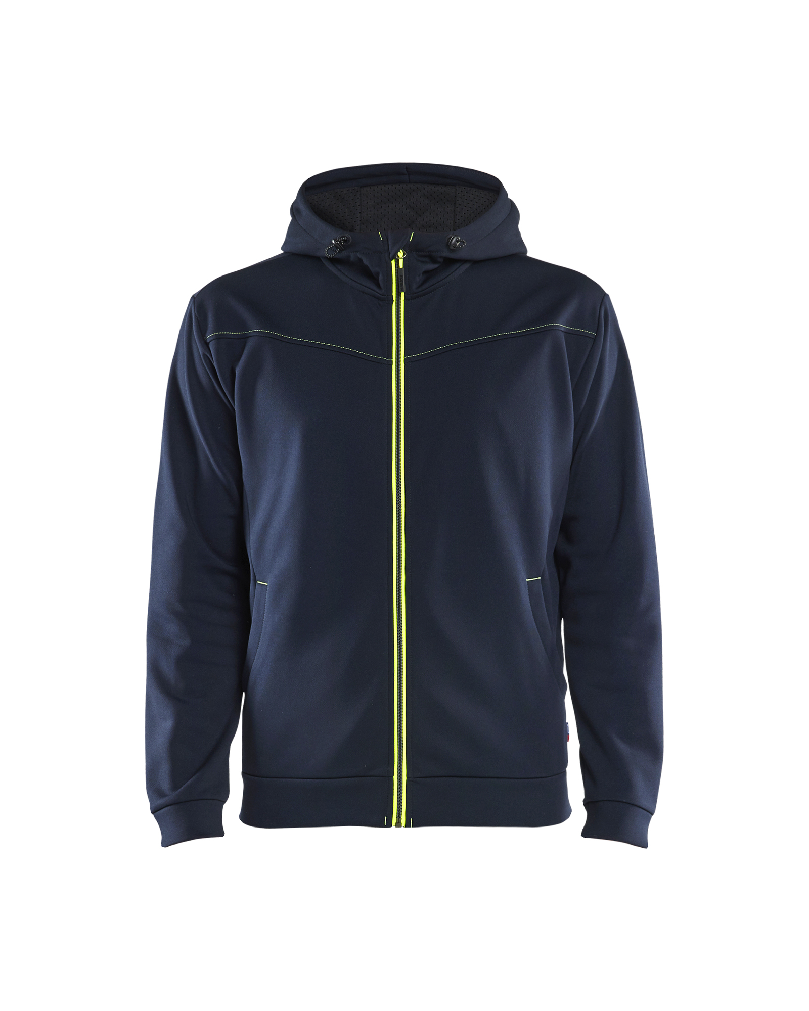 Blåkläder Hættetrøje full zip - Mørk Marineblå/High Vis Gul [8633] / XS