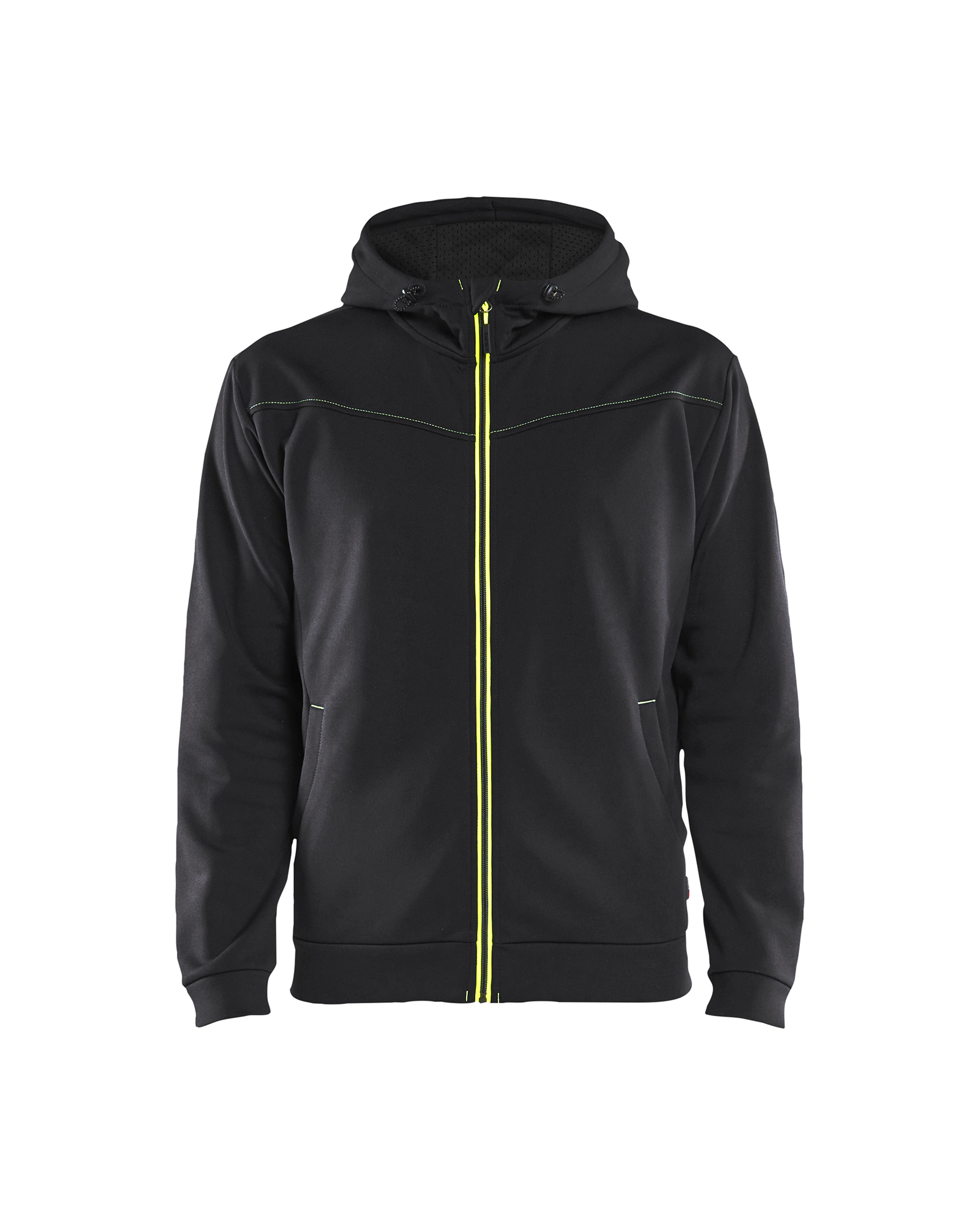 Blåkläder Hættetrøje full zip - Sort/High Vis Gul [9933] / XS