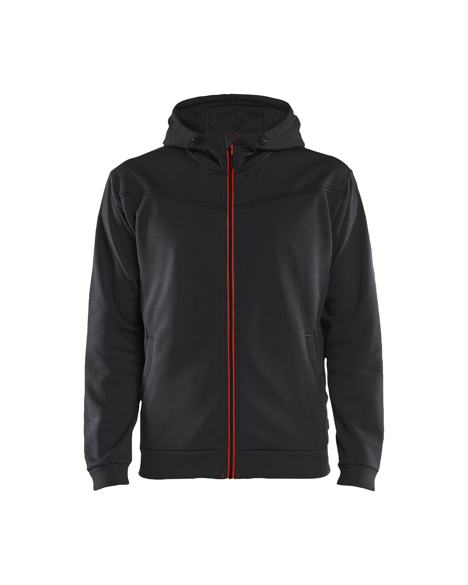 Blåkläder Hættetrøje full zip - Sort/Rød [9956] / XS