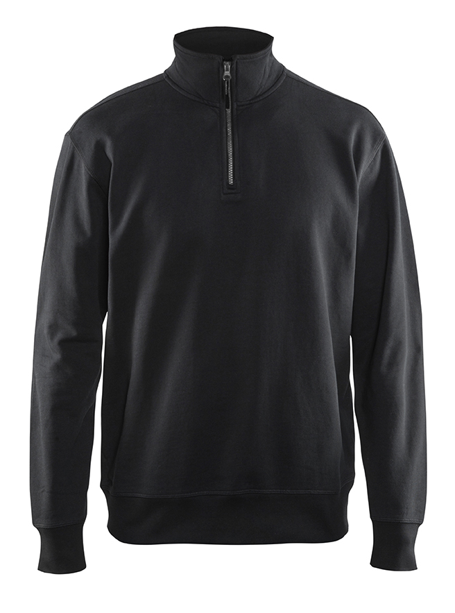 Blåkläder Sweatshirt half zip - Sort [9900] / XS