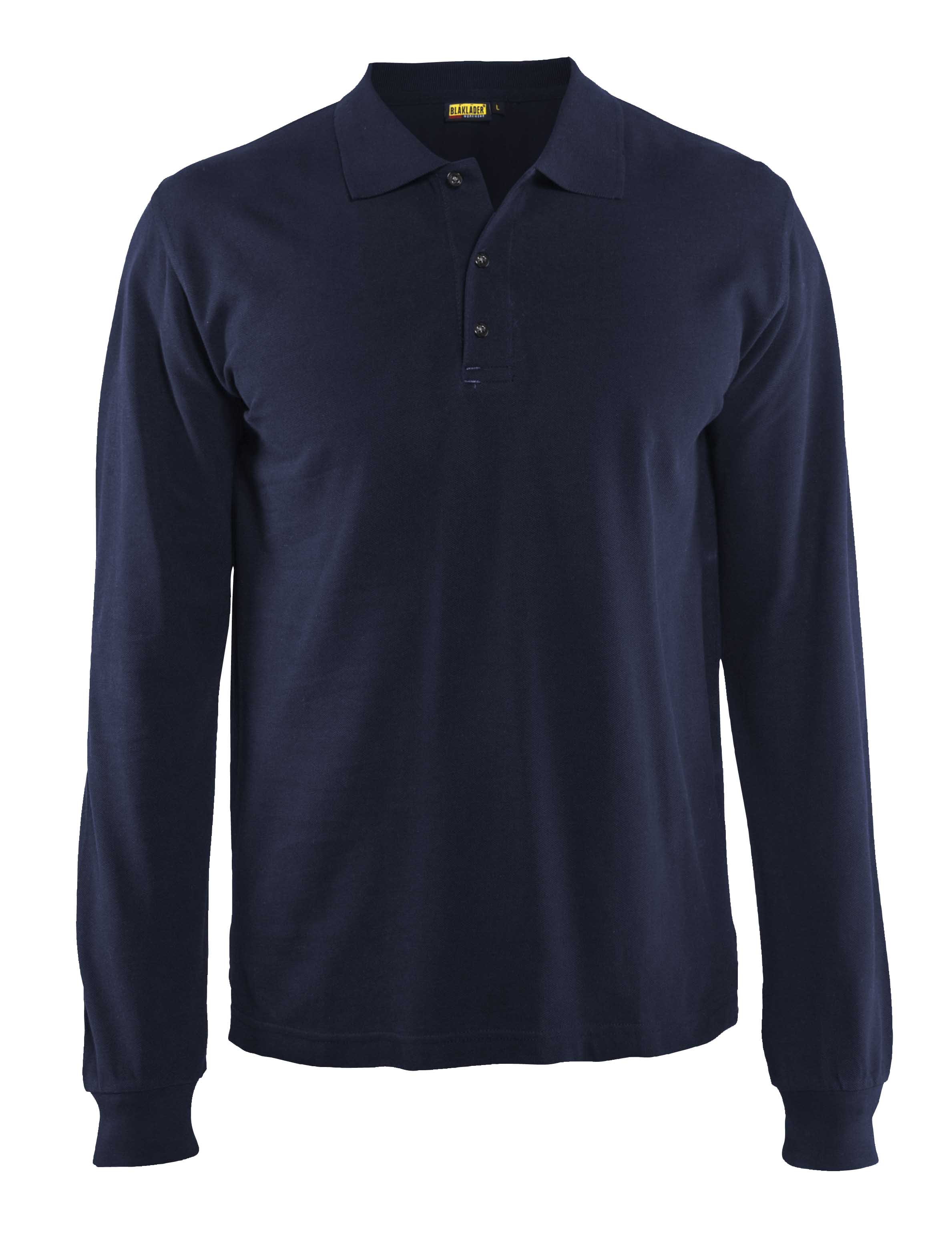 Blåkläder Poloshirt lang ærme - Marineblå [8900] / XS