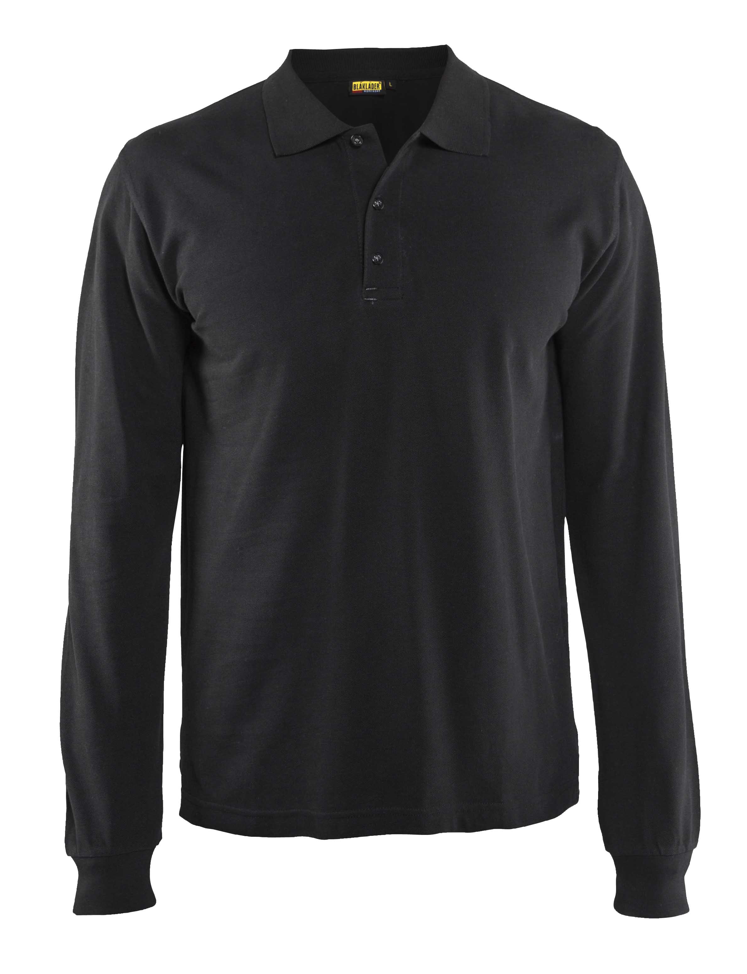 Blåkläder Poloshirt lang ærme - Sort [9900] / XS
