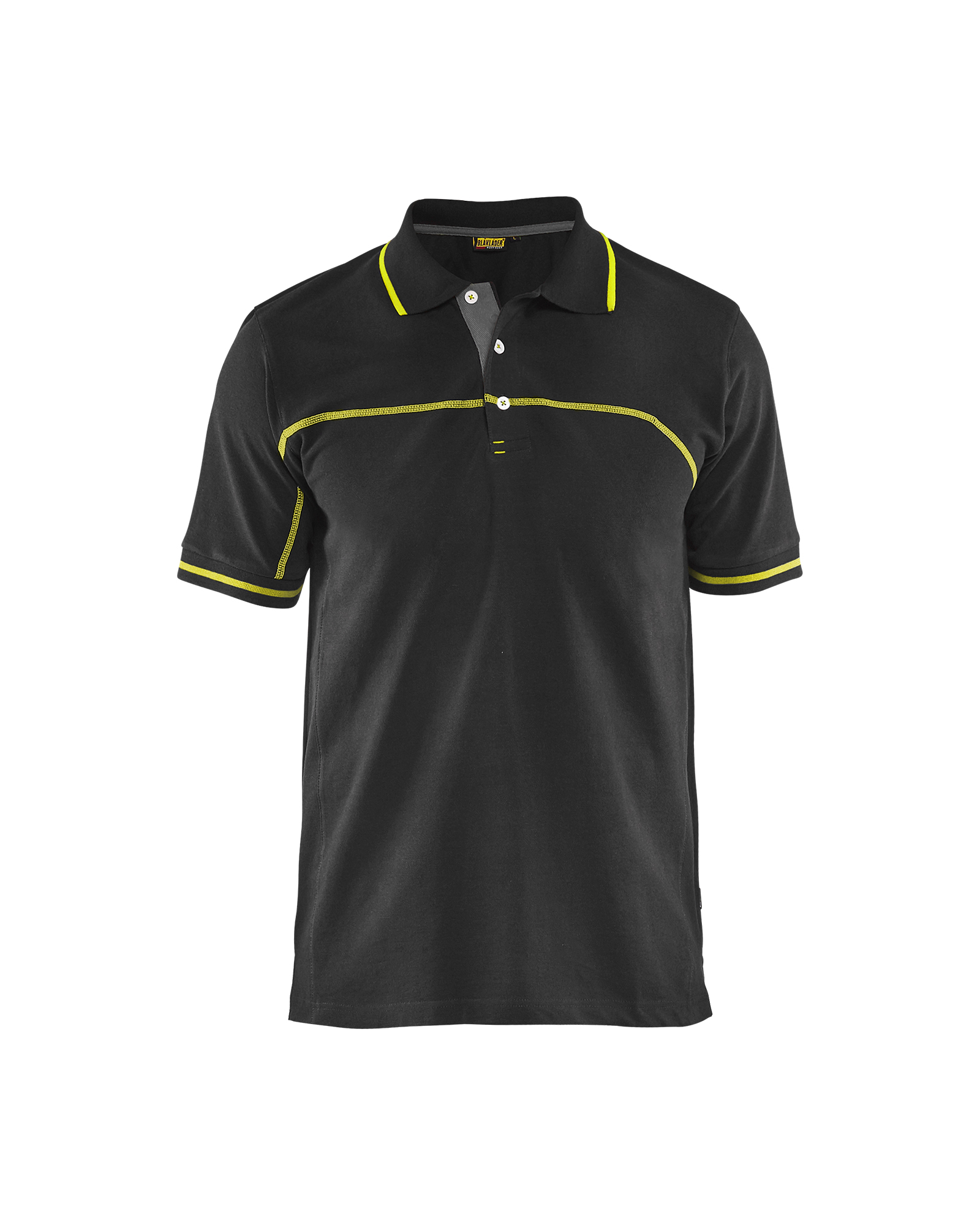 Blåkläder Poloshirt - Sort/High Vis Gul [9933] / XS