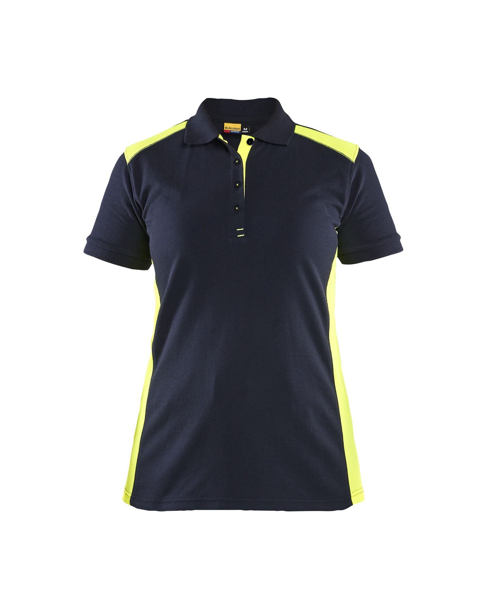 Blåkläder Dame Poloshirt - Mørk Marineblå/High Vis Gul [8633] / XS