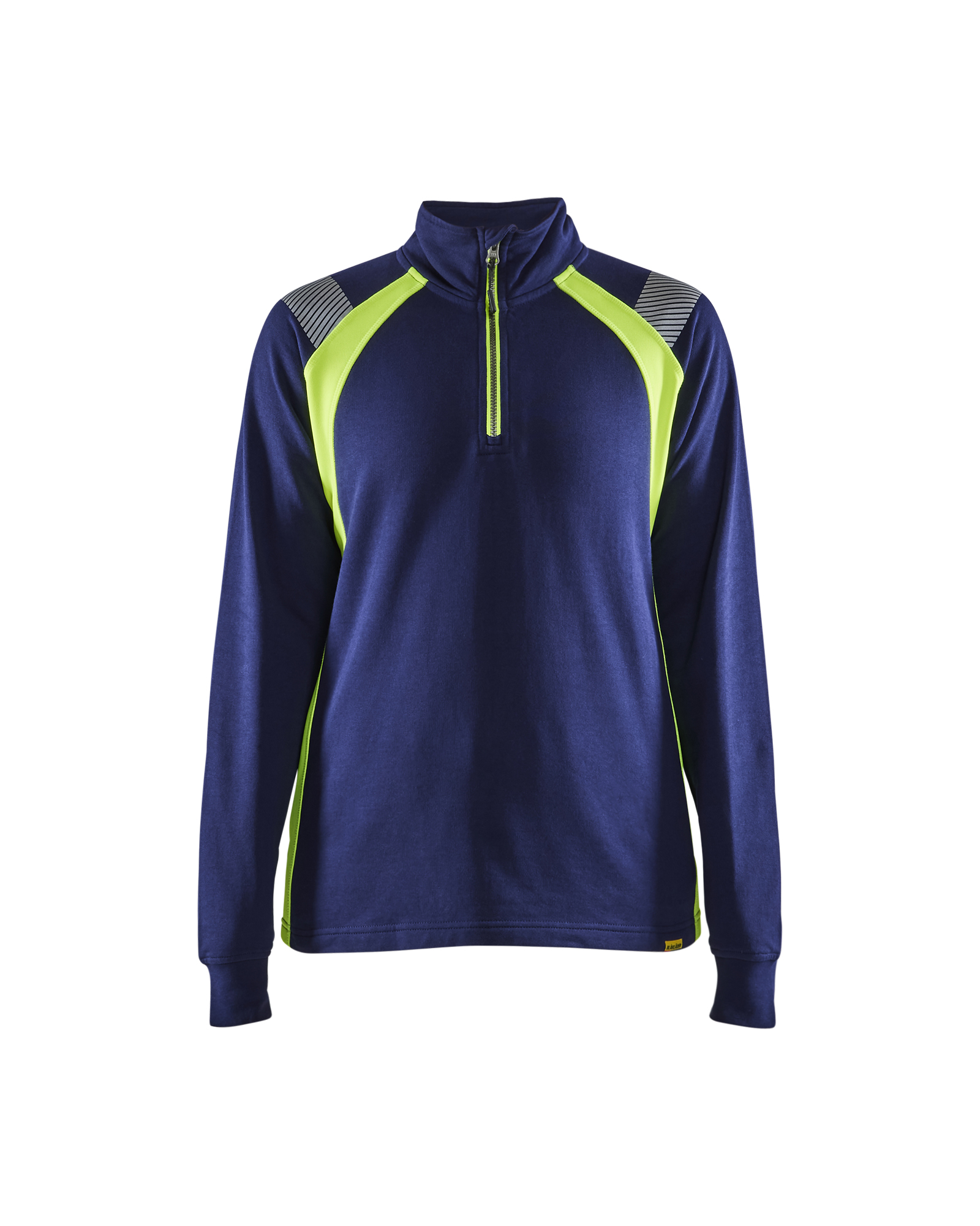 Blåkläder Dame Sweatshirt half zip - Marineblå/High Vis Gul [8933] / XS