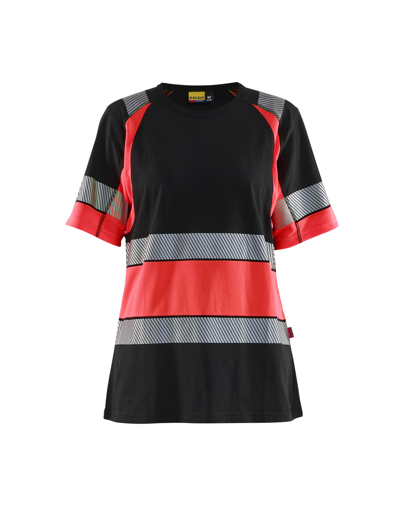 Blåkläder Dame High Vis T-shirt - Sort/High Vis Rød [9955] / XS