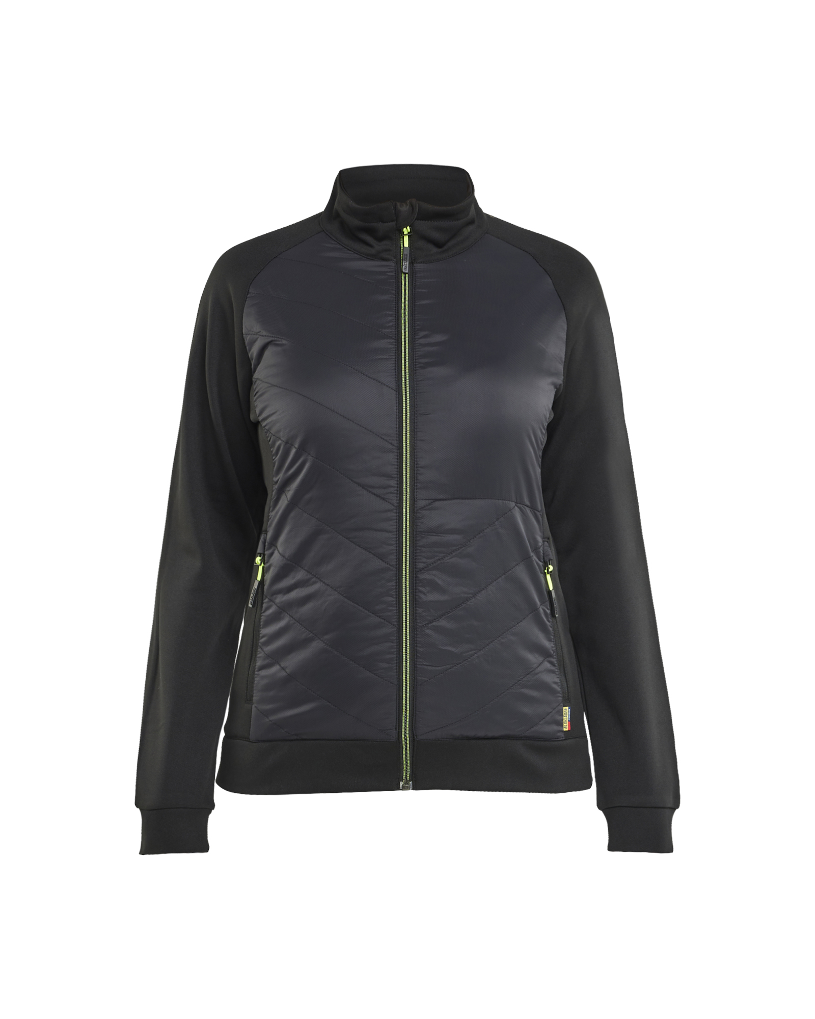 Blåkläder Dame Hybrid Sweatshirt - Sort/High Vis Gul [9933] / XS