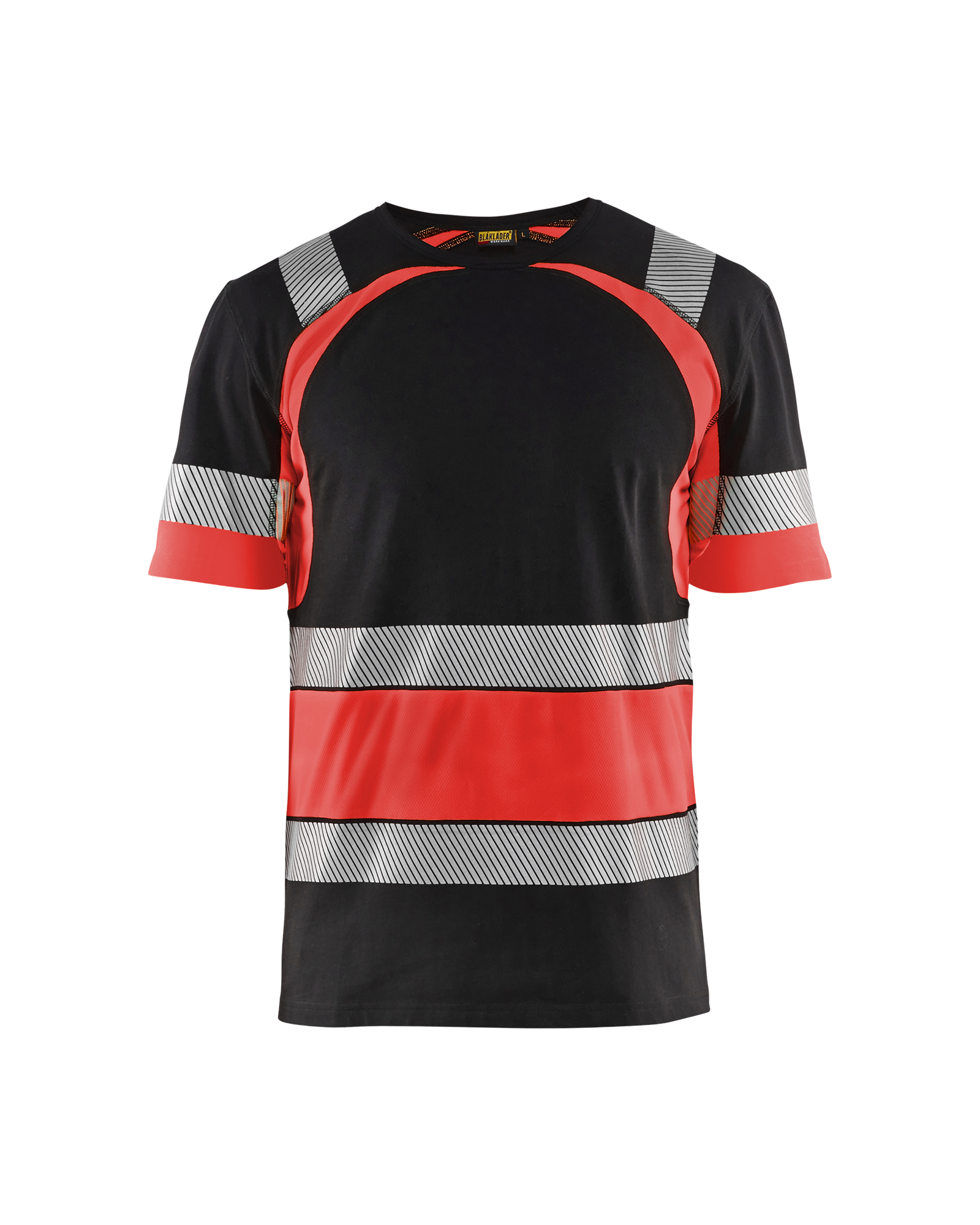 Blåkläder High Vis T-shirt - Sort/High Vis Rød [9955] / XS