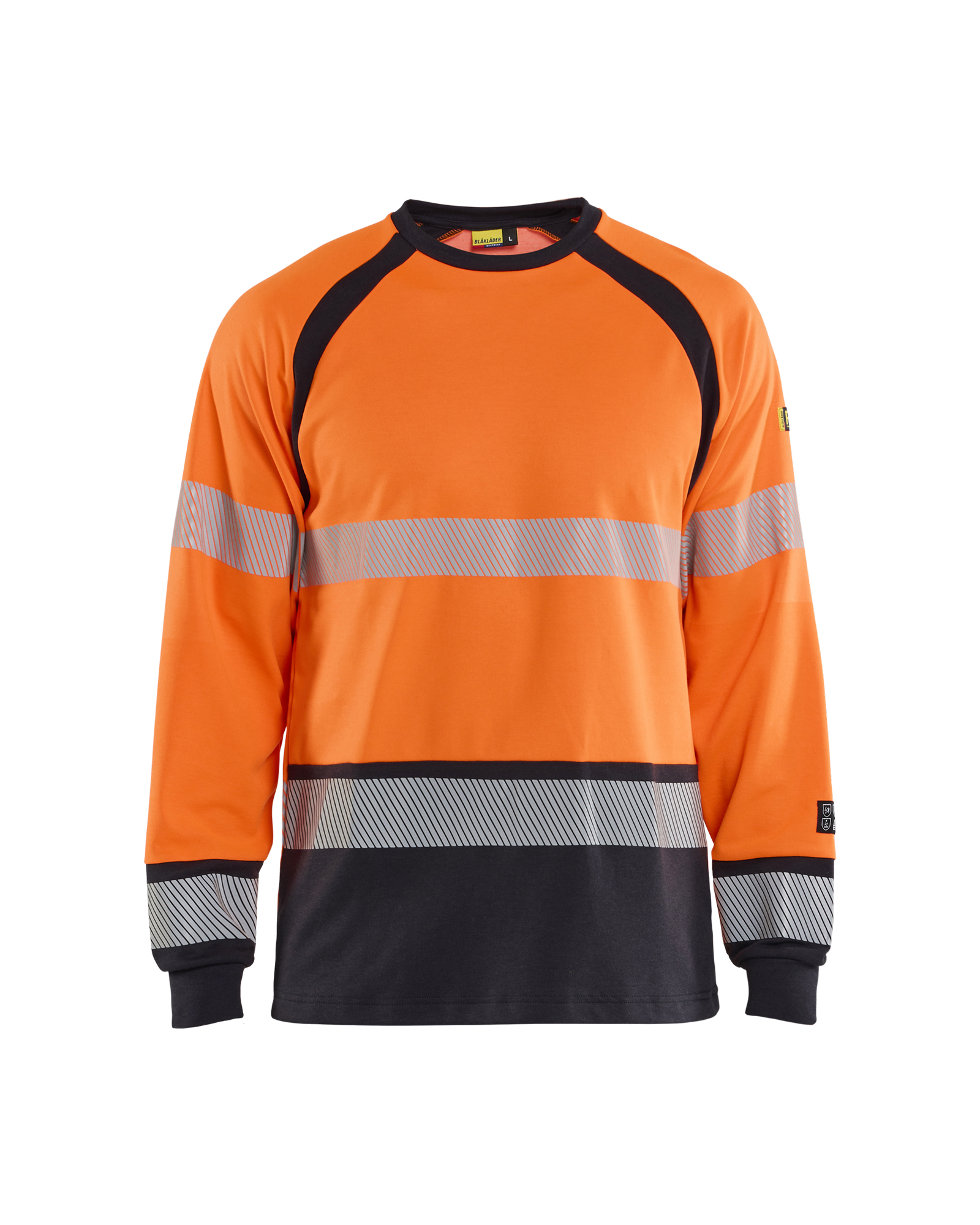 Blåkläder Multinorm T-shirt Lang Ærme Inherent - High Vis Orange/Marineblå [5389] / XS