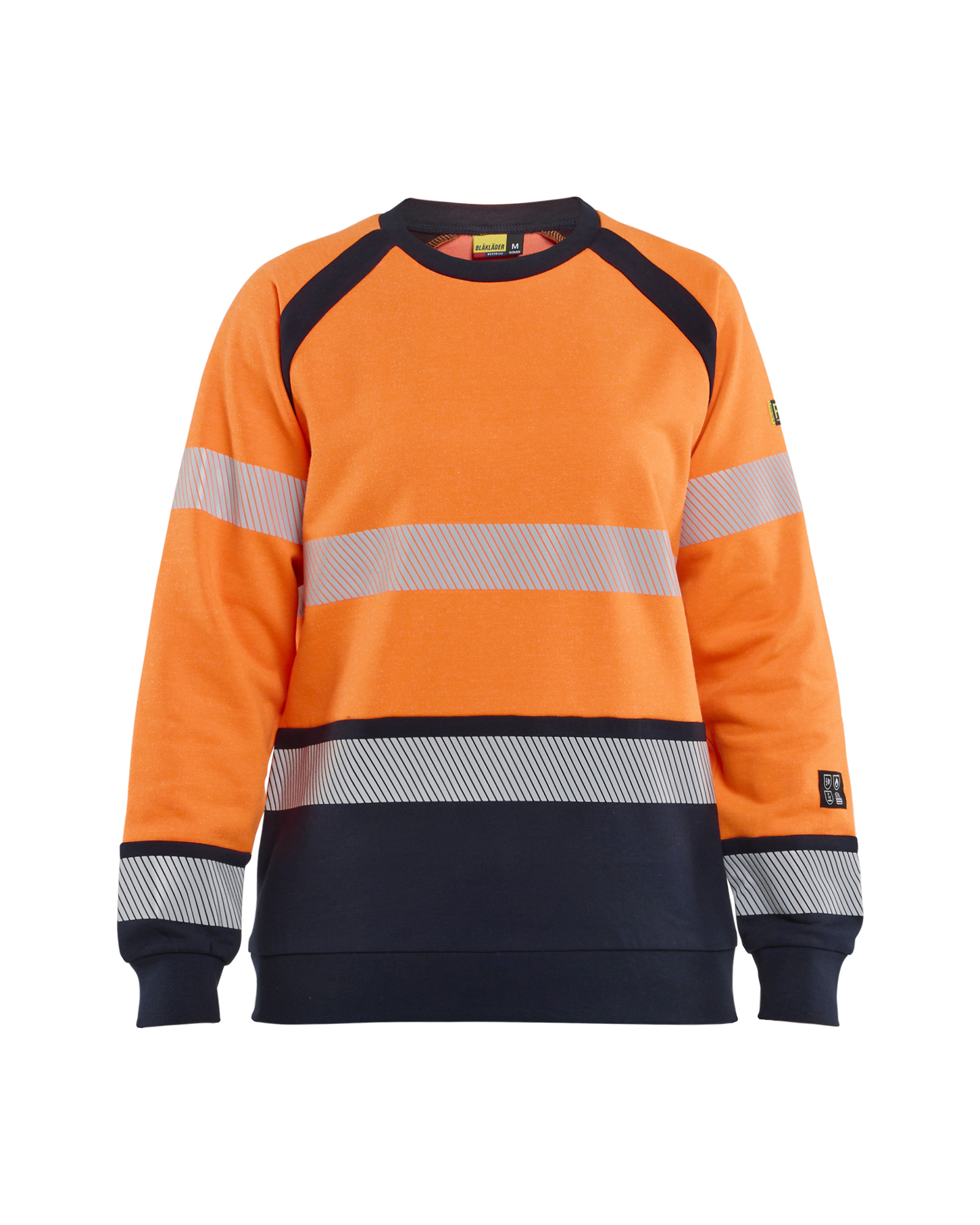 Blåkläder Dame Multinorm Sweatshirt Inherent - High Vis Orange/Marineblå [5389] / XS
