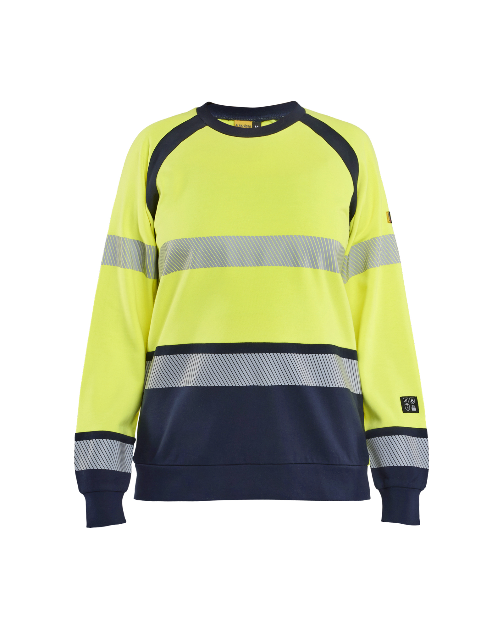 Blåkläder Dame Multinorm Sweatshirt Inherent - High Vis Gul/Marineblå [3389] / XS
