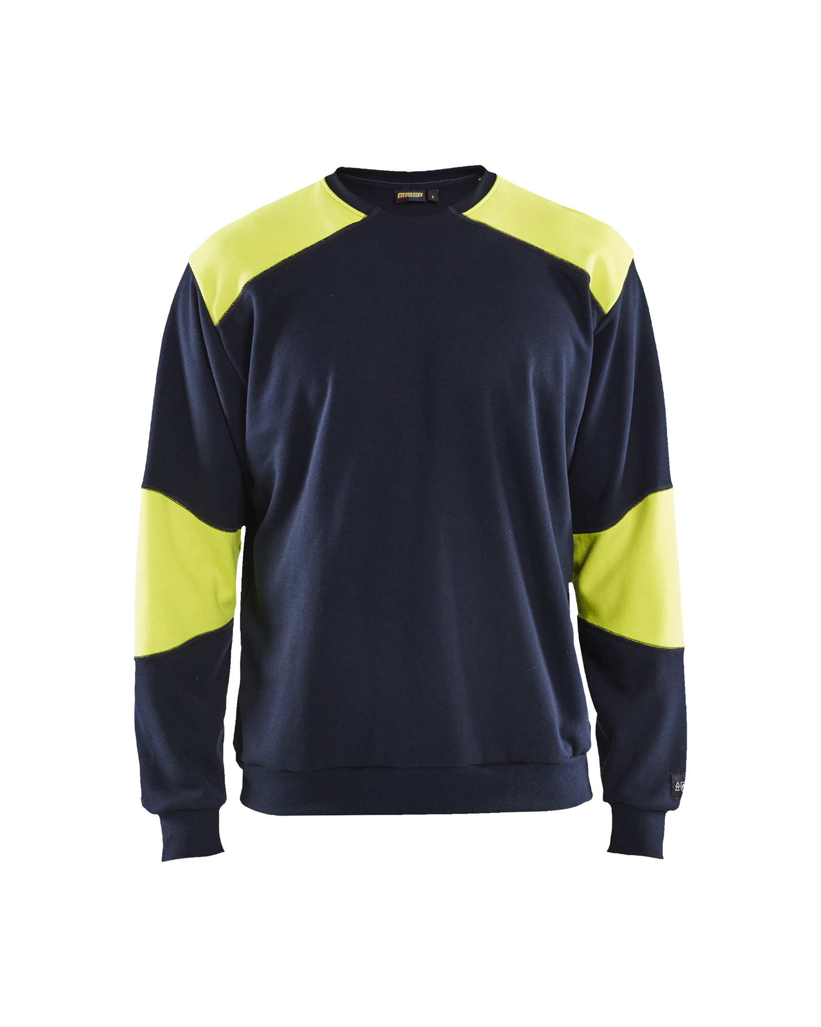 Blåkläder Flammehæmmende Sweatshirt Inherent - Marineblå/High Vis Gul [8933] / XS
