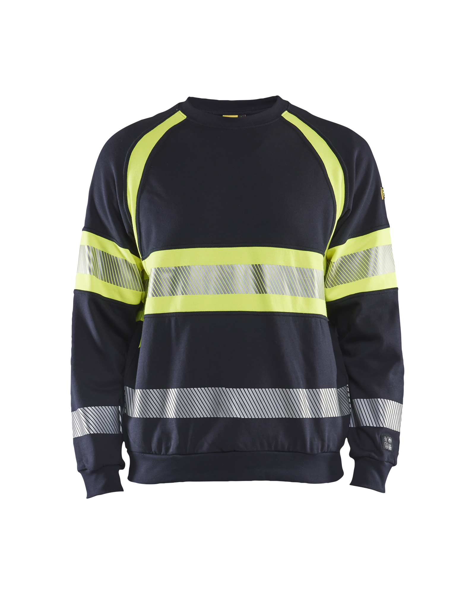 Blåkläder Multinorm Sweatshirt Inherent - Marineblå/High Vis Gul [8933] / XS