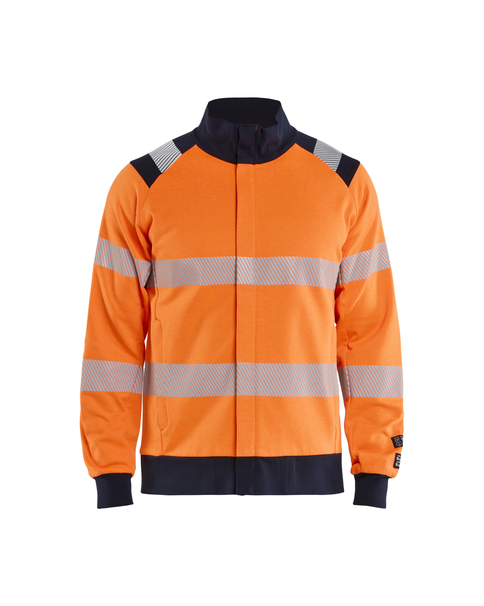 Blåkläder Multinorm Sweatshirt Full Zip Inherent - High Vis Orange/Marineblå [5389] / XS
