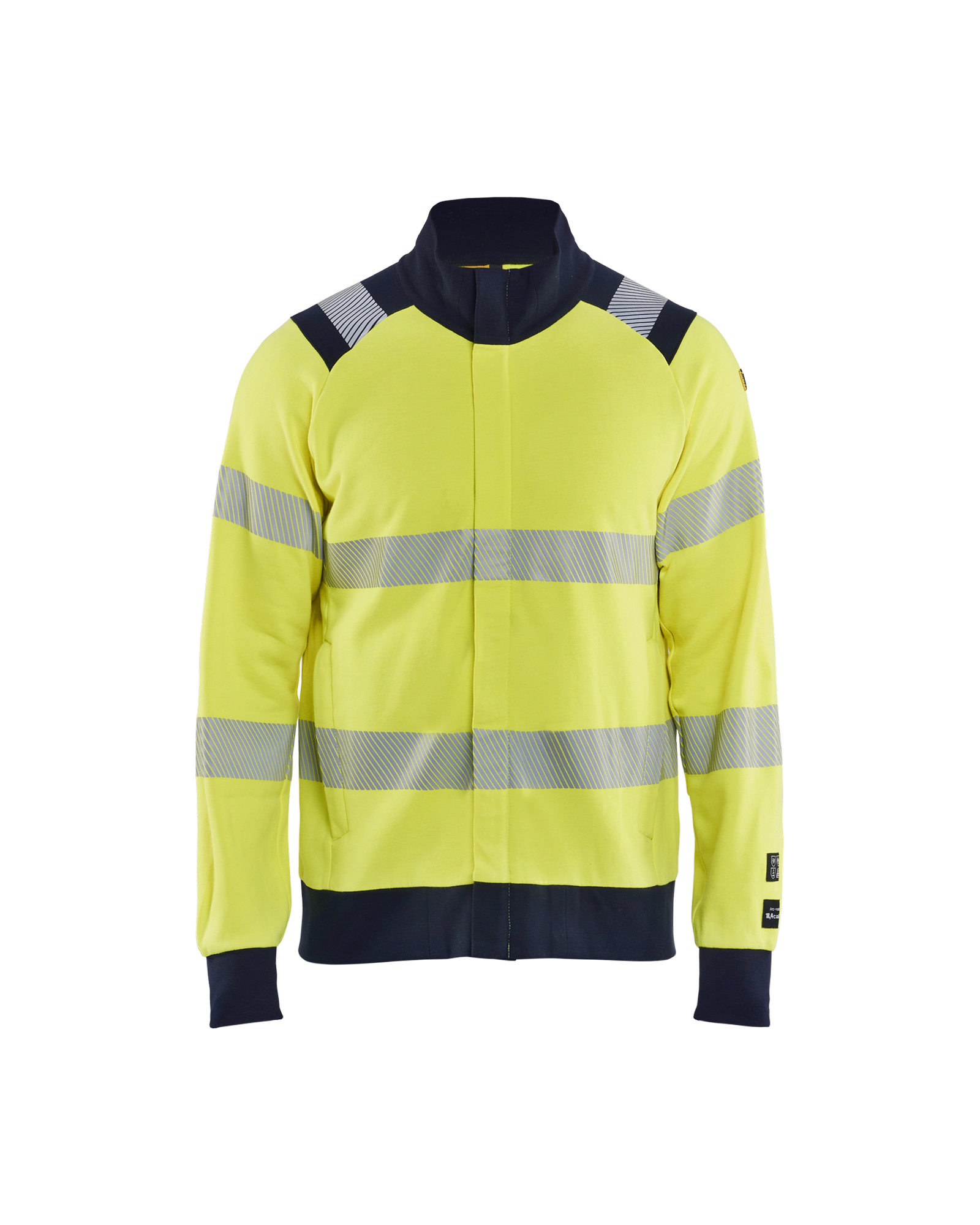 Blåkläder Multinorm Sweatshirt Full Zip Inherent - High Vis Gul/Marineblå [3389] / XS