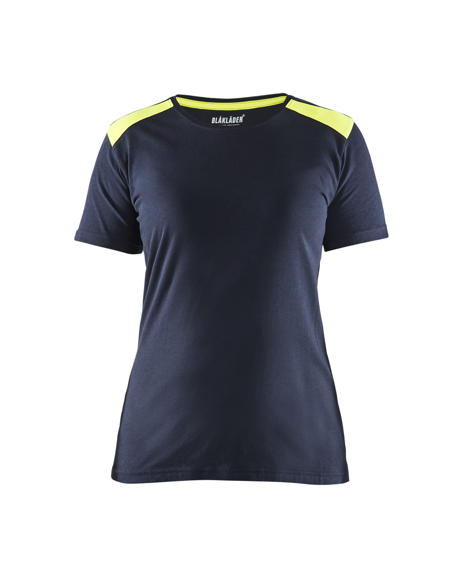 Blåkläder Dame T-shirt - Mørk Marineblå/High Vis Gul [8633] / XS