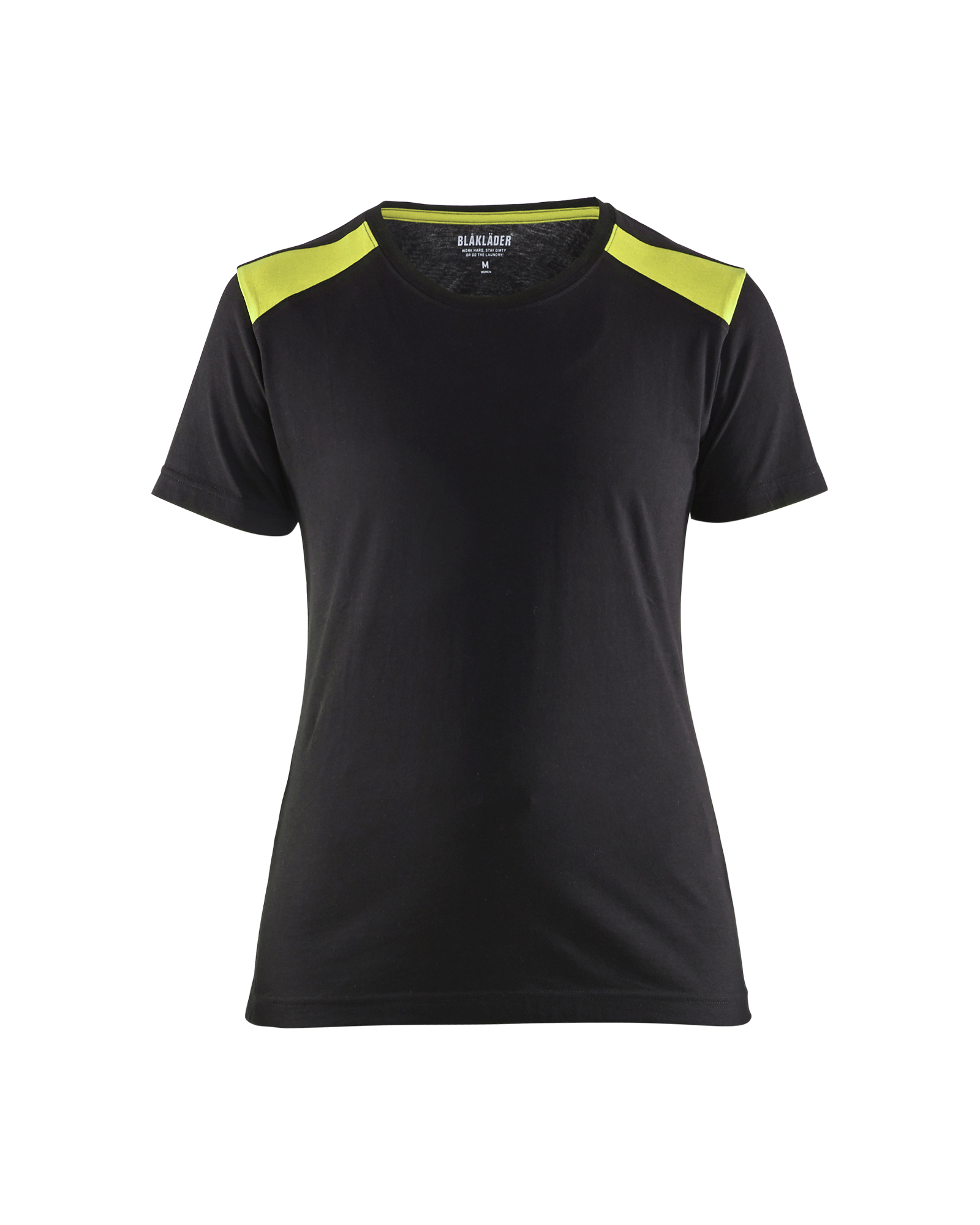 Blåkläder Dame T-shirt - Sort/High Vis Gul [9933] / XS