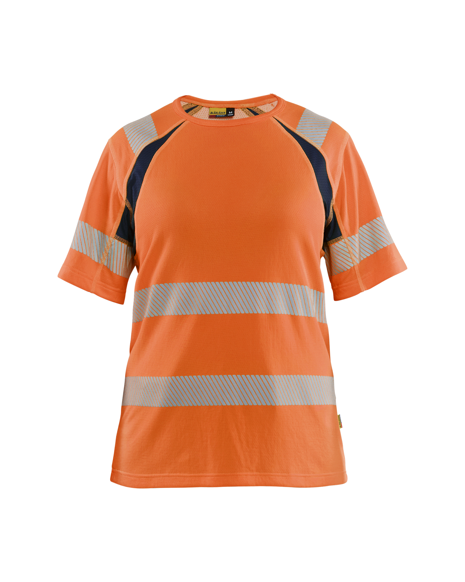 Blåkläder Dame High Vis T-shirt - High Vis Orange/Marineblå [5389] / XS