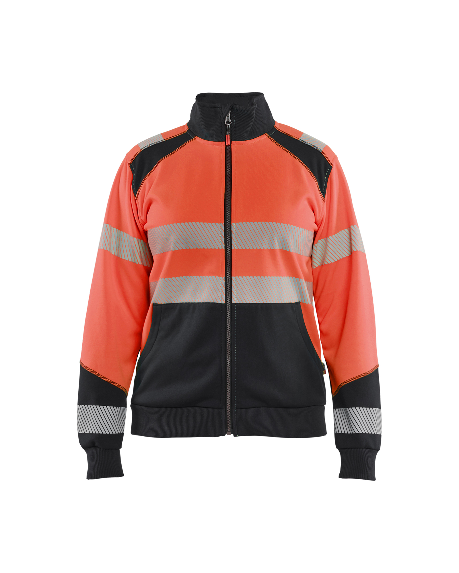 Blåkläder Dame High Vis sweatshirt full-zip - High Vis Rød/Sort [5599] / XS