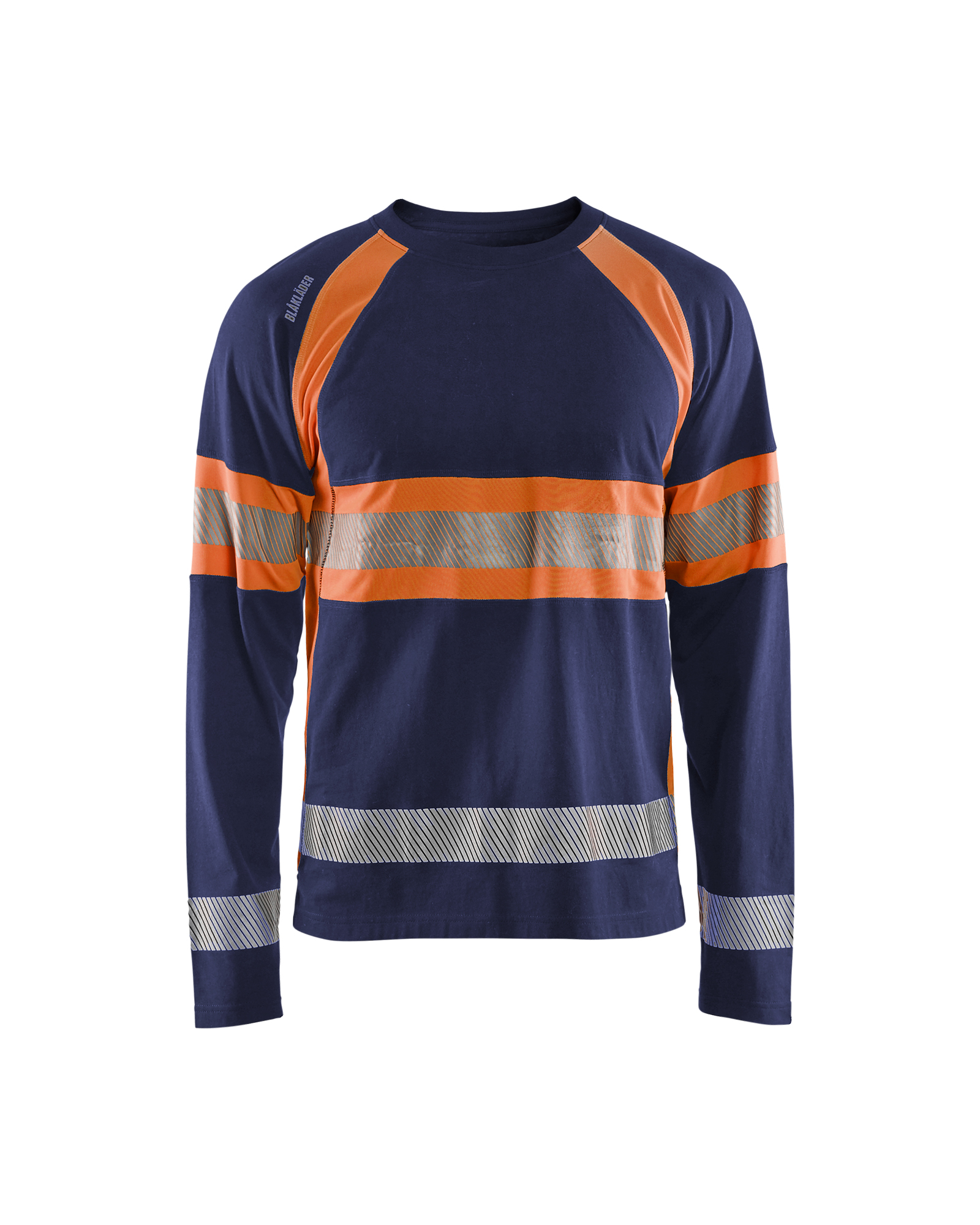 Blåkläder High Vis T-shirt lang ærme - Marineblå/High Vis Orange [8853] / XS