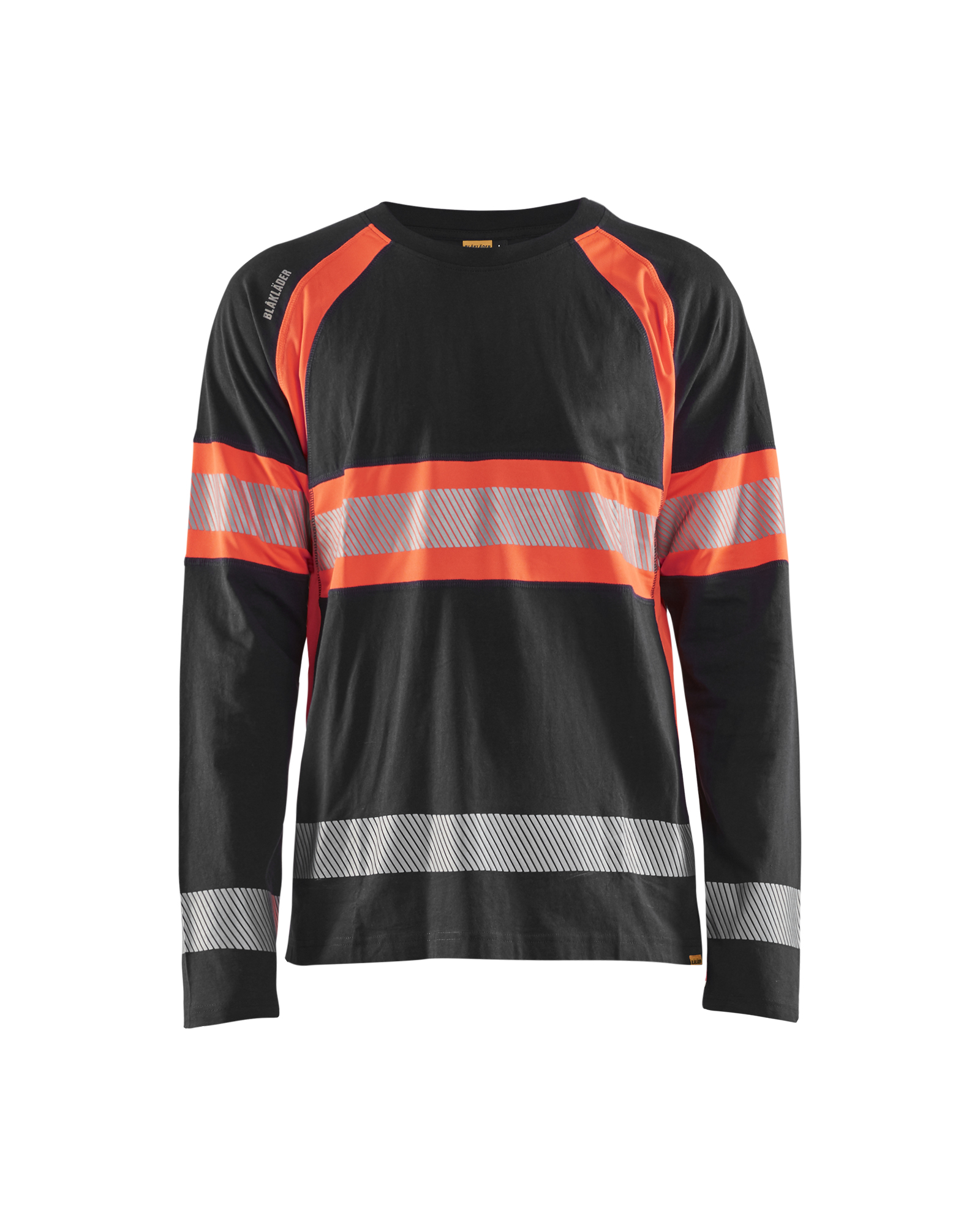 Blåkläder High Vis T-shirt lang ærme - Sort/High Vis Rød [9955] / XS