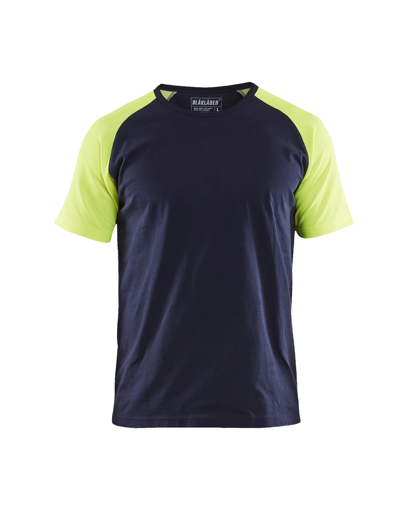 Blåkläder T-shirt - Marineblå/High Vis Gul [8833] / XS