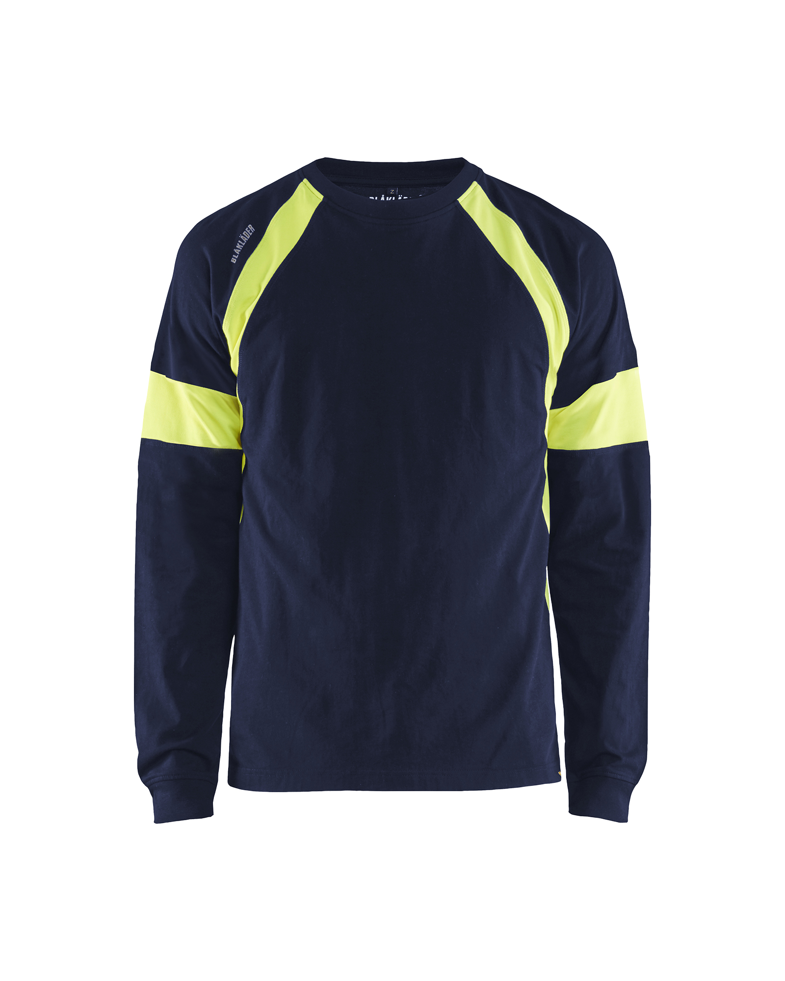 Blåkläder T-shirt lang ærme - Marineblå/High Vis Gul [8833] / XS