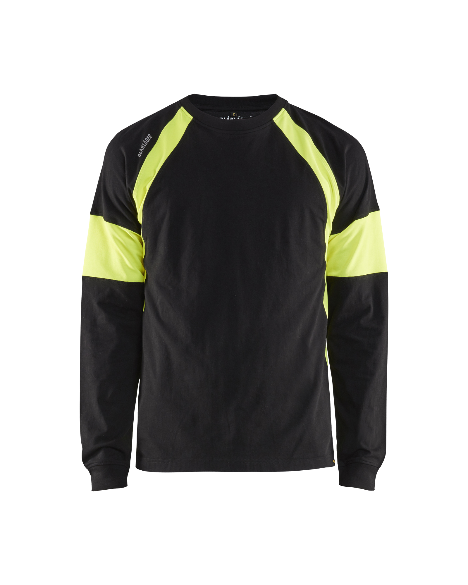 Blåkläder T-shirt lang ærme - Sort/High Vis Gul [9933] / XS
