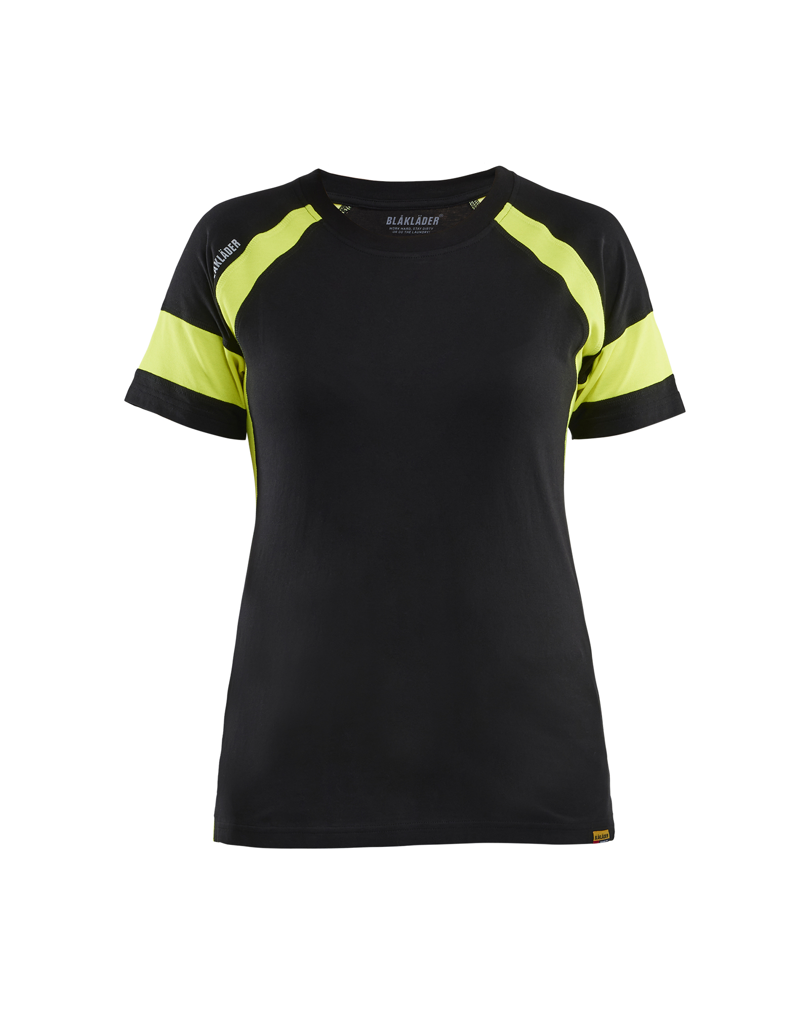 Blåkläder Dame T-Shirt - Sort/High Vis Gul [9933] / XS