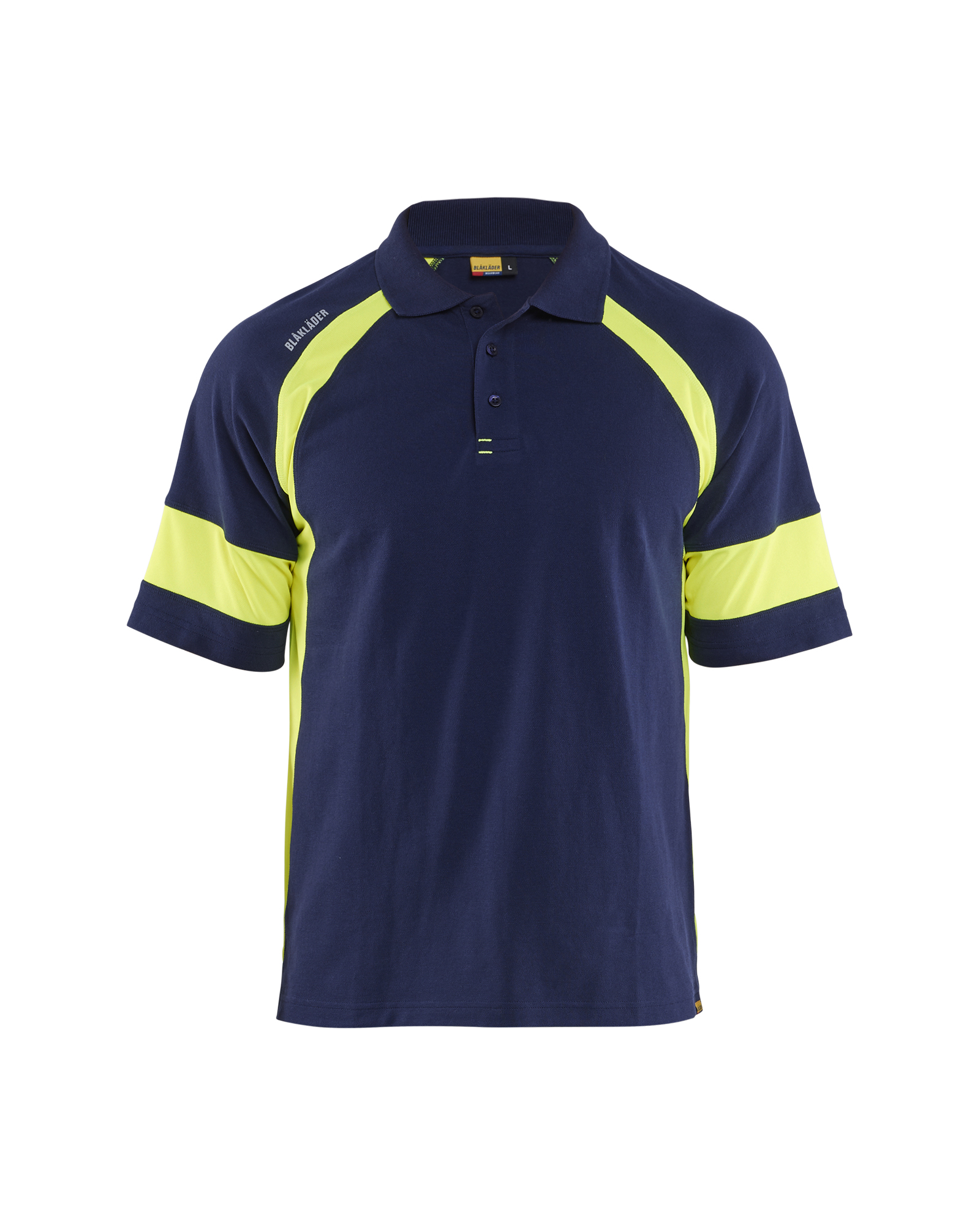 Blåkläder Poloshirt - Marineblå/High Vis Gul [8933] / XS