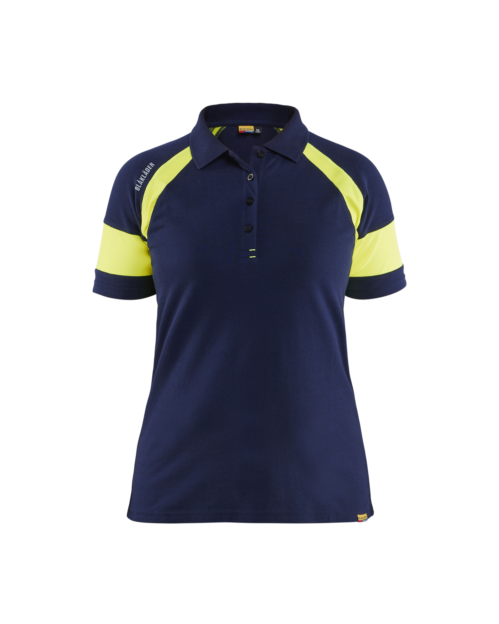 Blåkläder Dame Poloshirt - Marineblå/High Vis Gul [8933] / XS