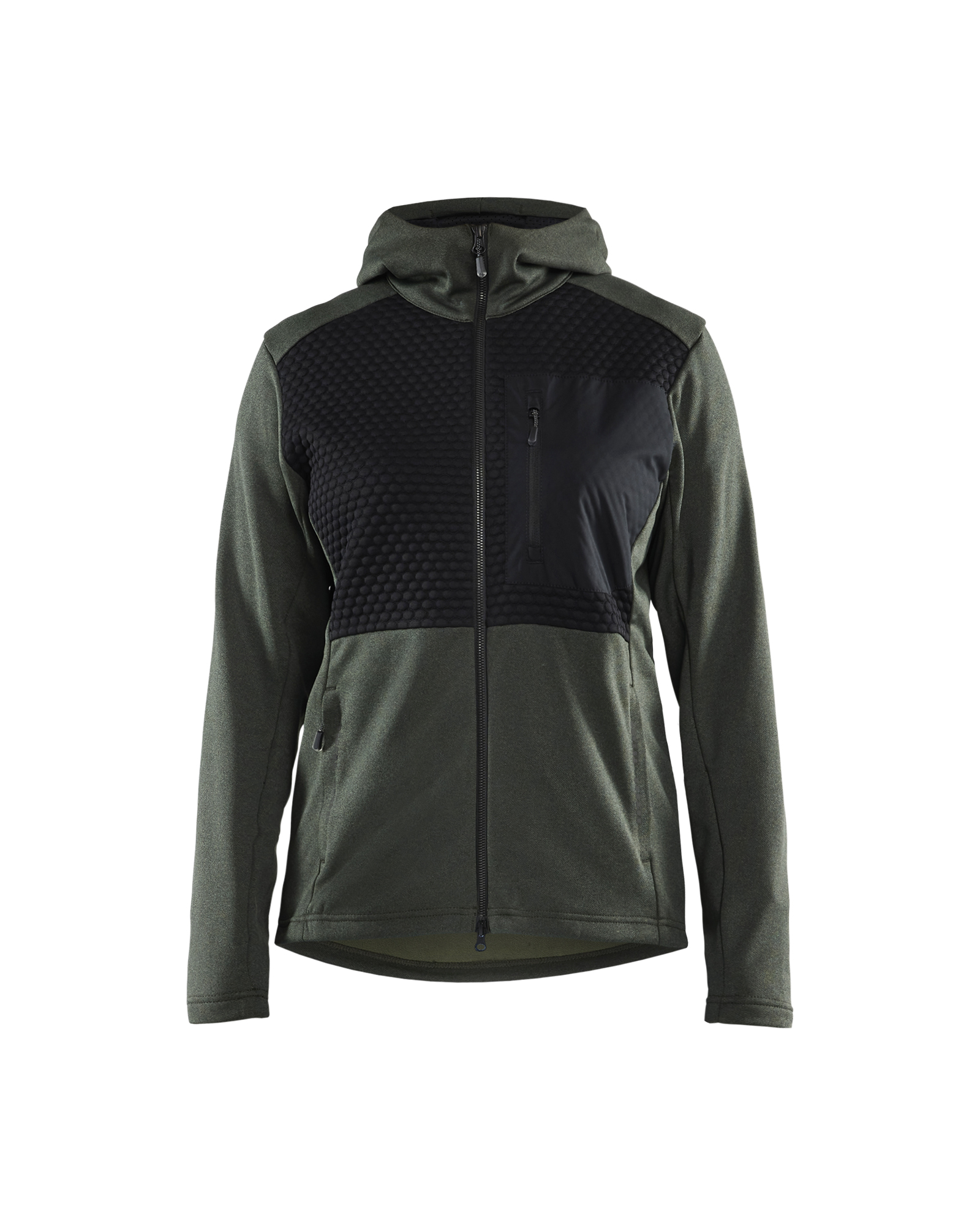 Blåkläder Dame Hættetrøje full zip - Efterårsgrøn/Sort [4199] / XS