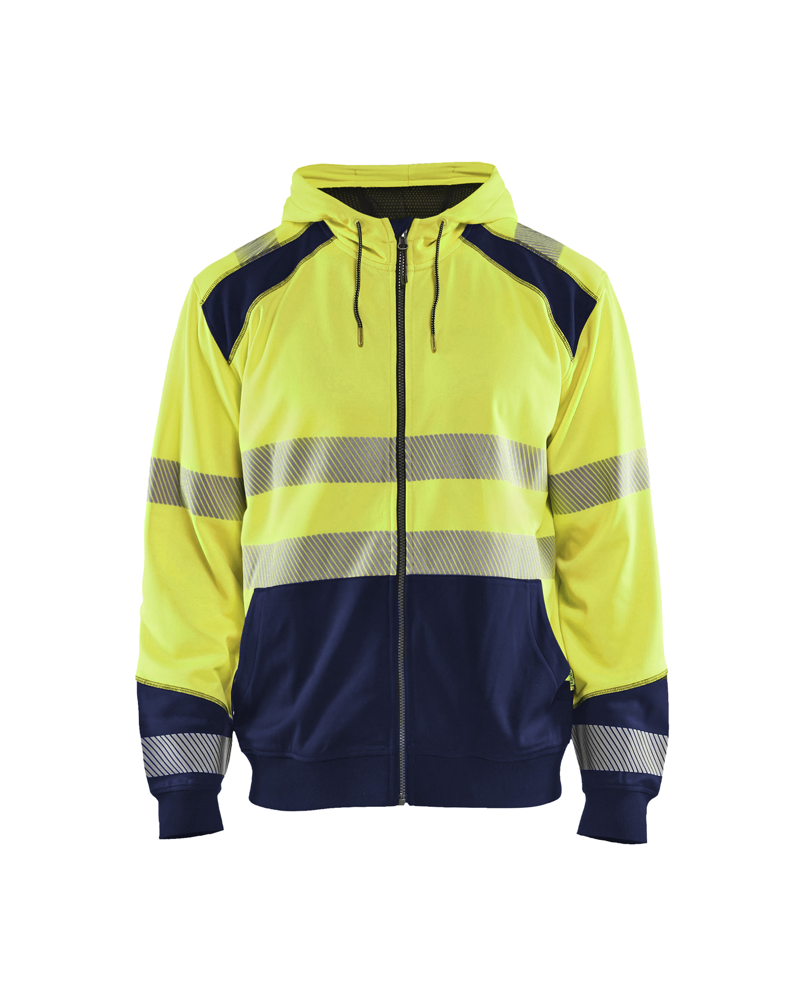 Blåkläder High vis hættetrøje - High Vis Gul/Marineblå [3389] / XS