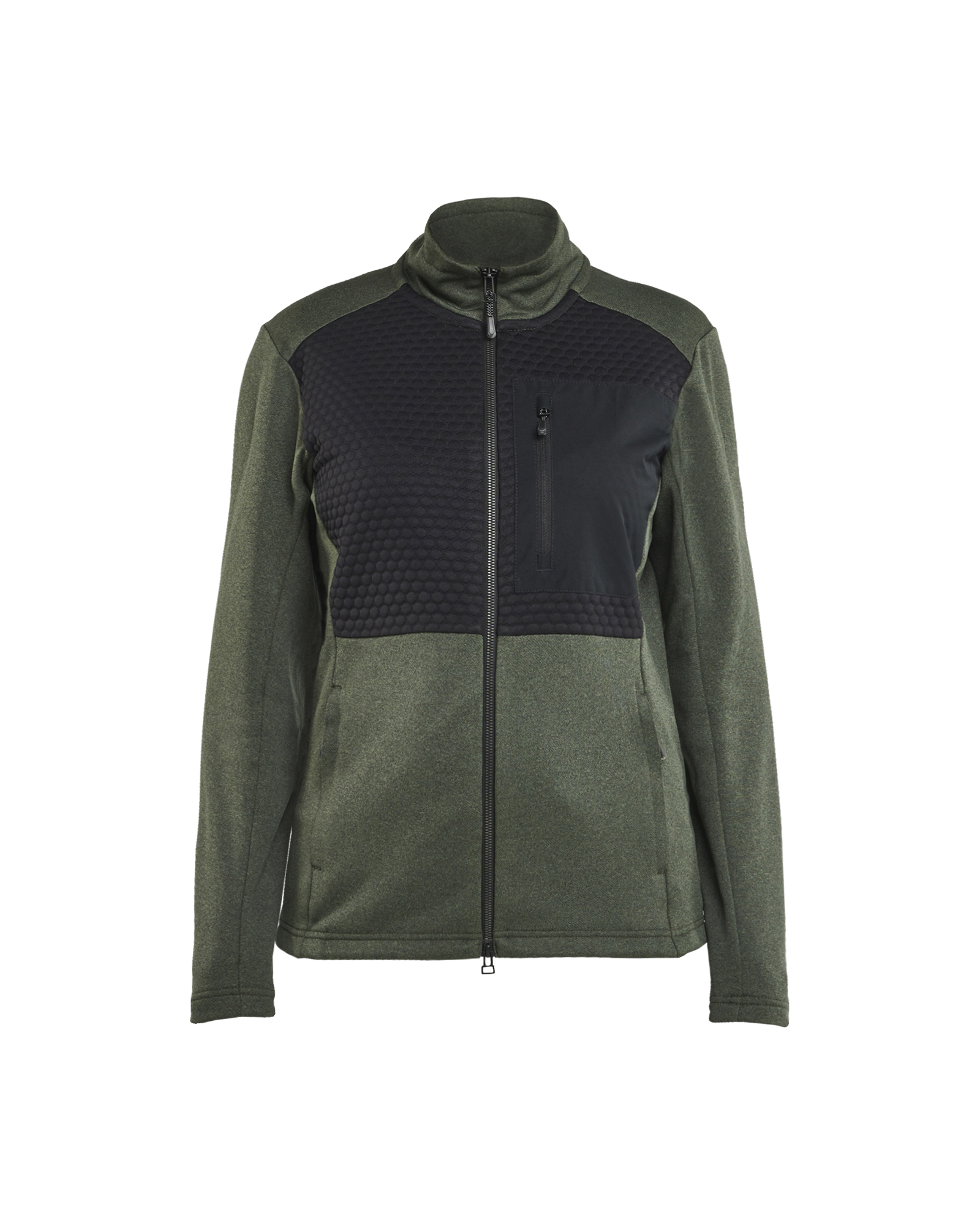 Blåkläder Dame Sweatshirt Full Zip - Efterårsgrøn/Sort [4199] / XS