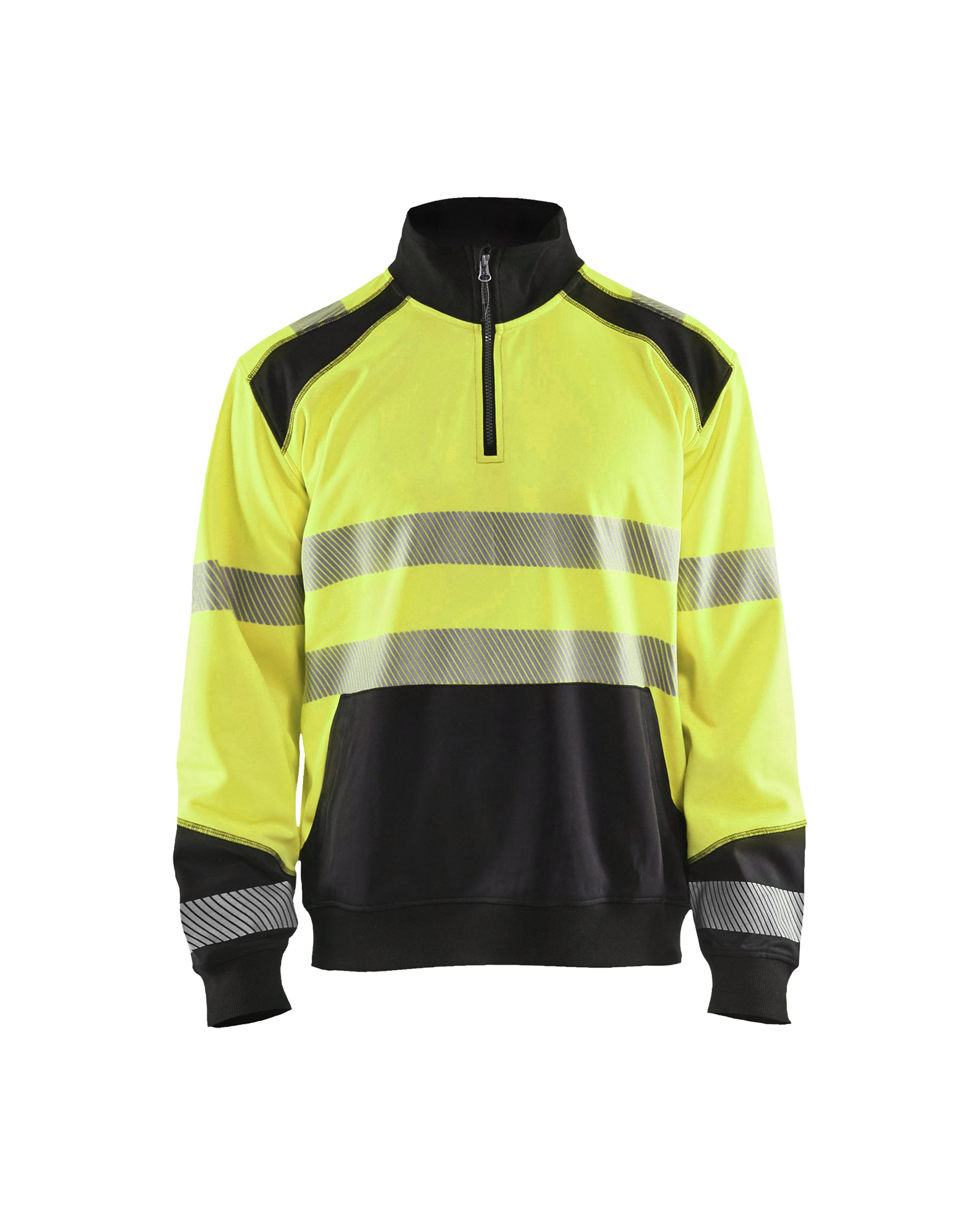 Blåkläder High Vis Sweatshirt half zip - High Vis Gul/Sort [3399] / XS