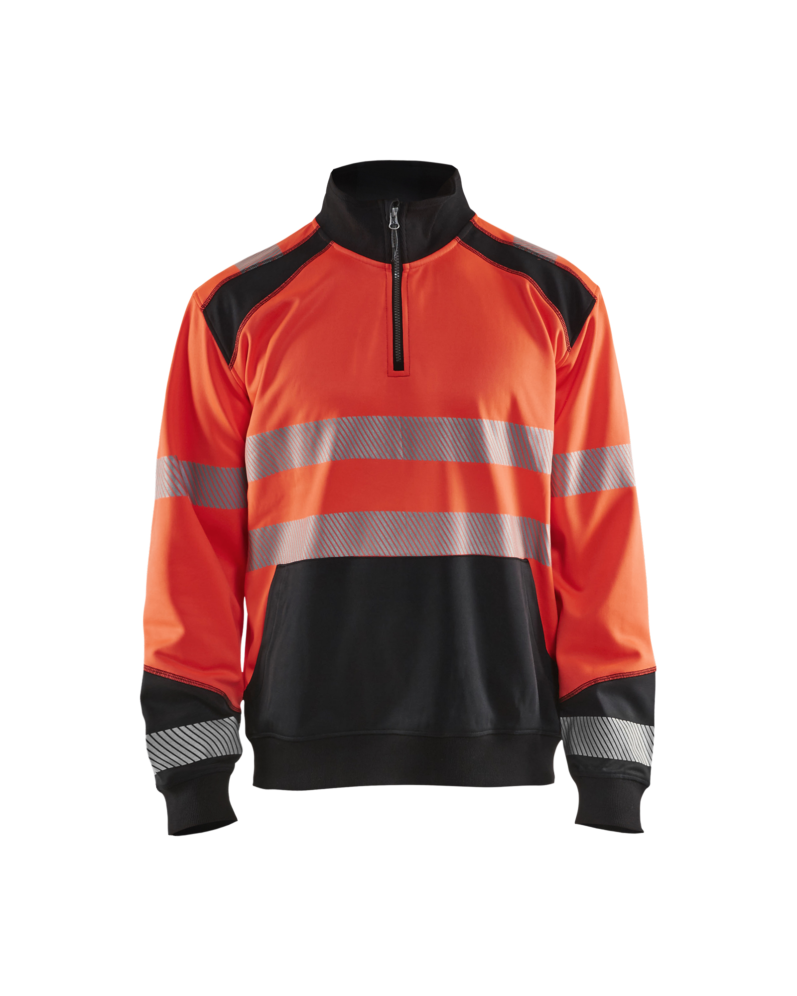 Blåkläder High Vis Sweatshirt half zip - High Vis Rød/Sort [5599] / XS