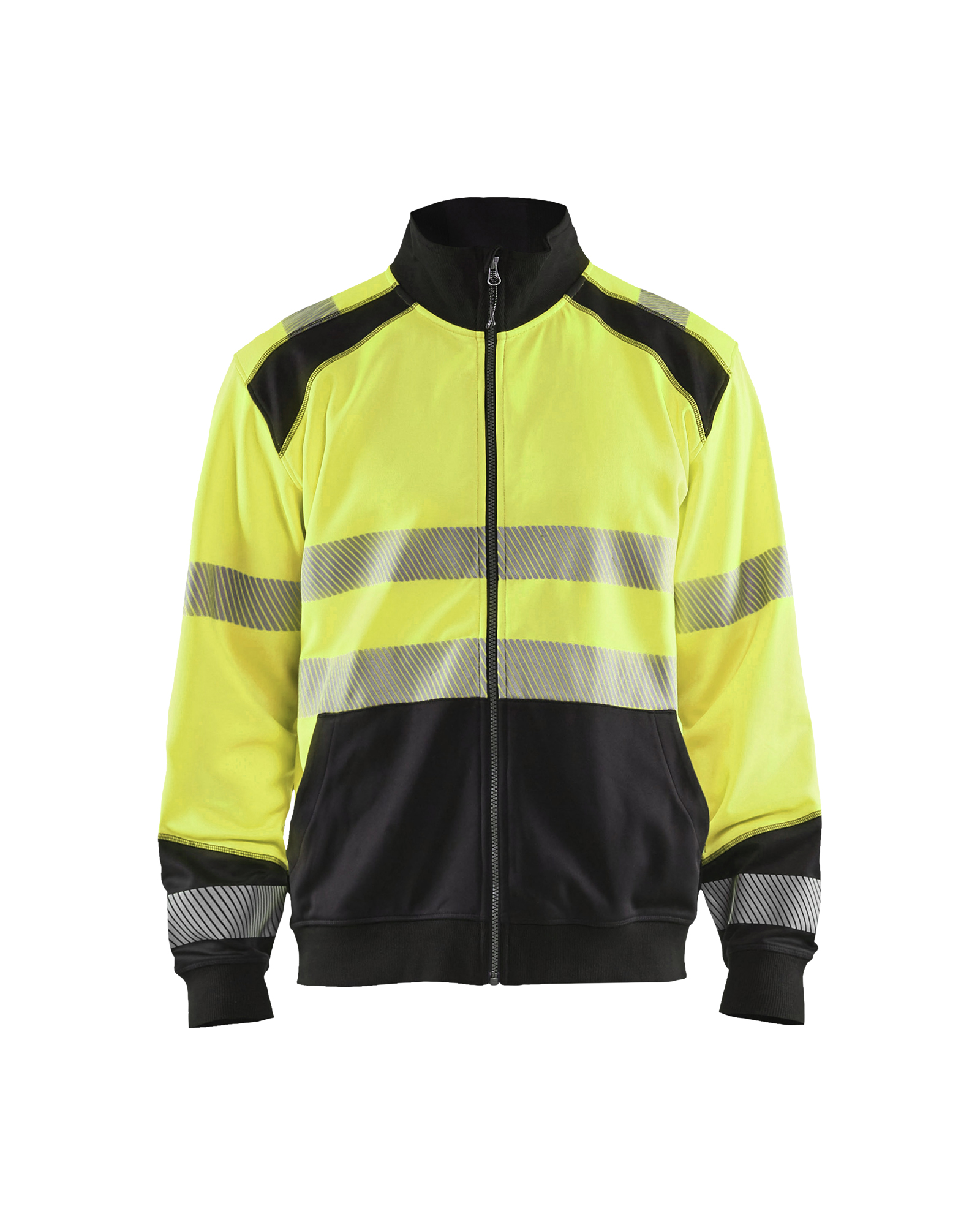 Blåkläder High Vis Sweatshirt full zip - High Vis Gul/Sort [3399] / XS