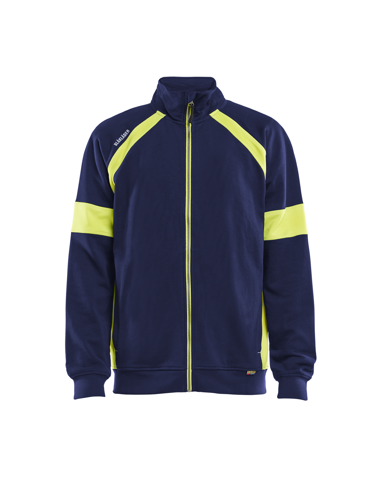 Blåkläder Sweatshirt Full Zip - Marineblå/High Vis Gul [8933] / XS